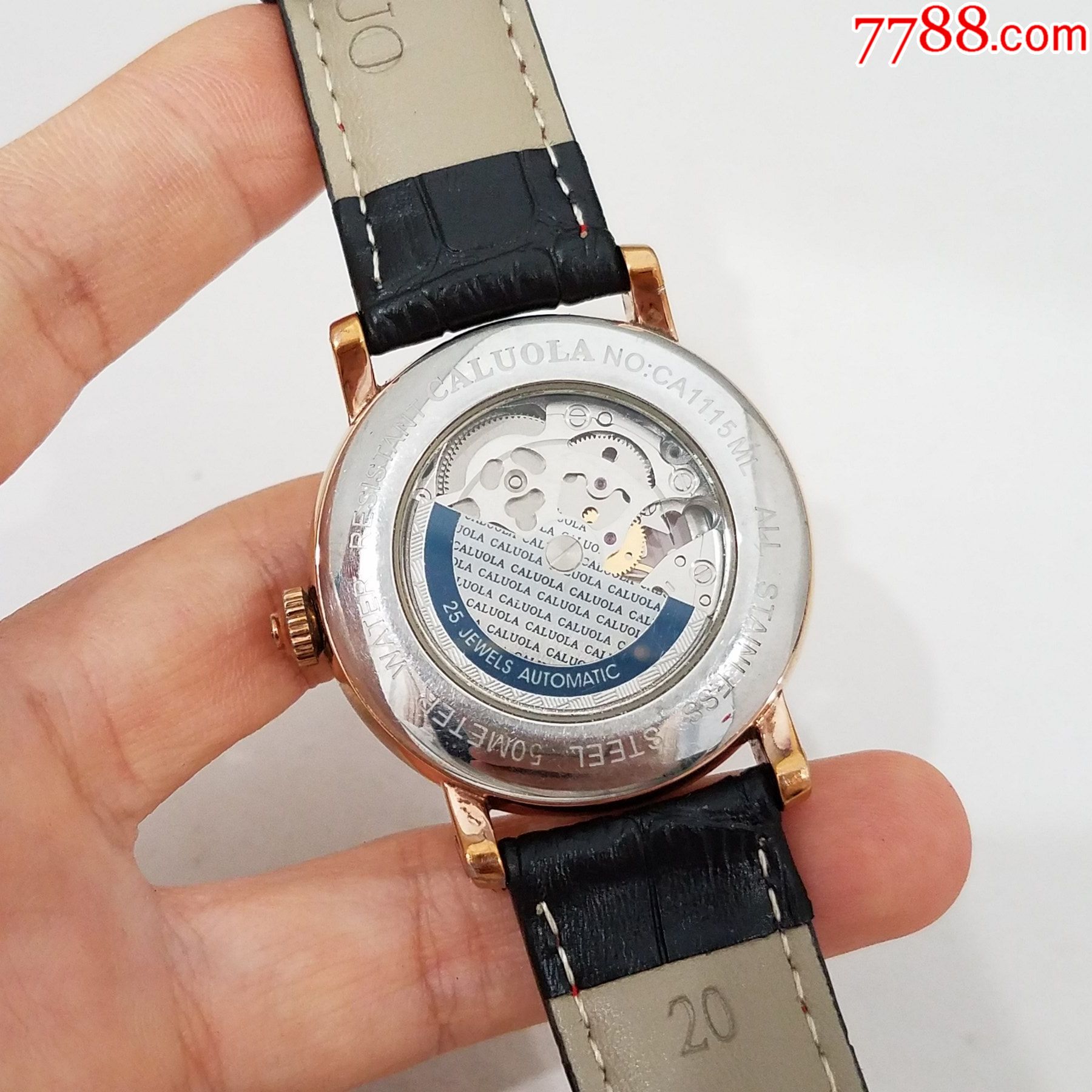 【搭载西铁城镂空机芯,透明底盖】卡罗莎calosa自动机械男表-手表