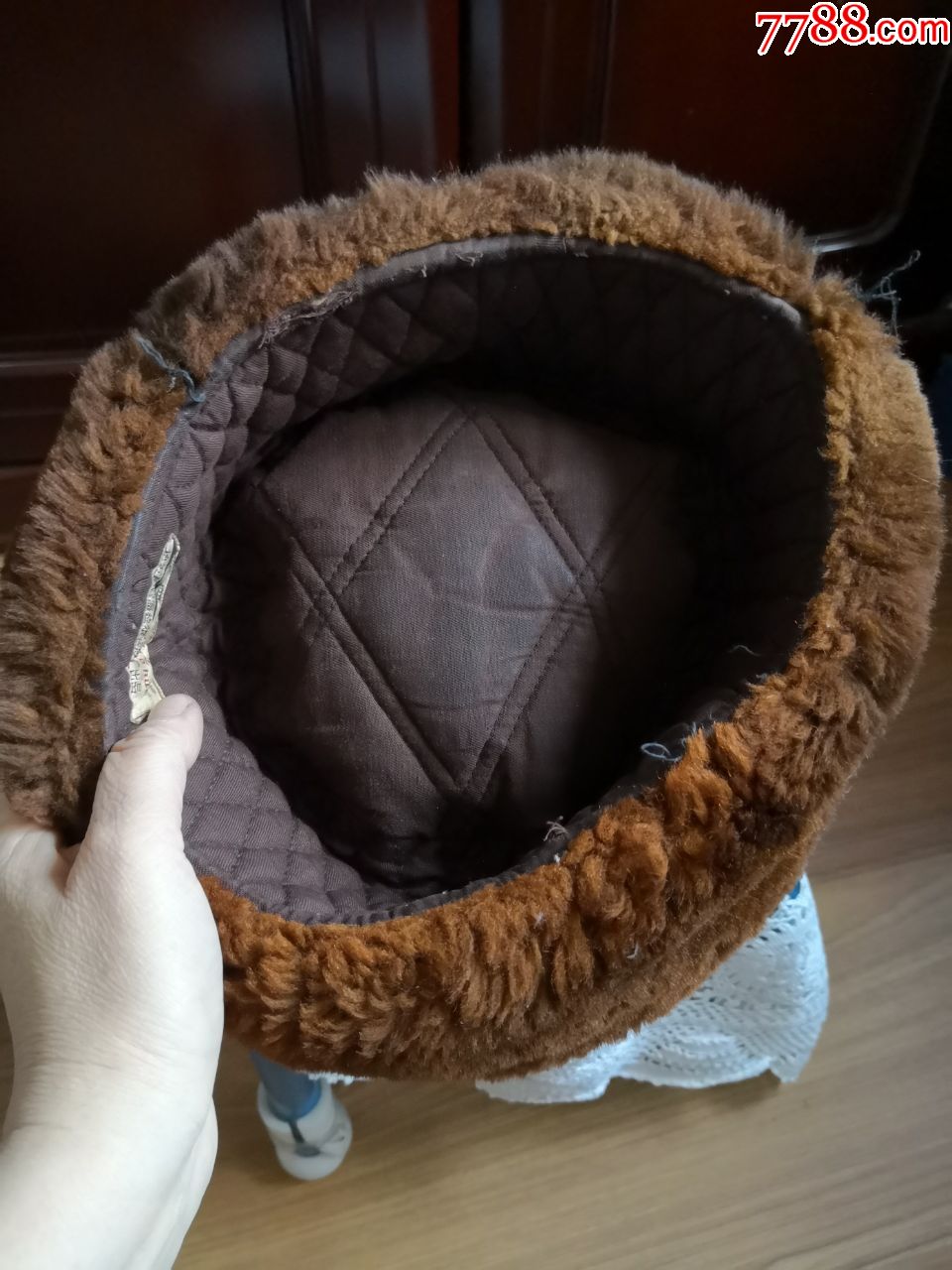 老式地方国营羊剪绒皮帽子