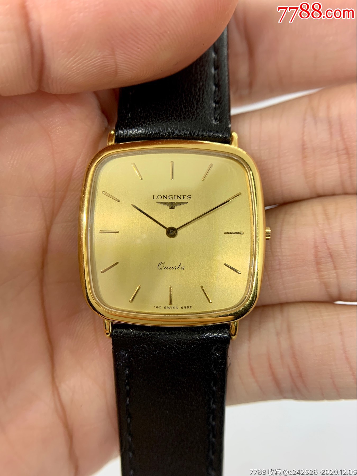 【好品】浪琴超薄男表eta210001两针石英手表