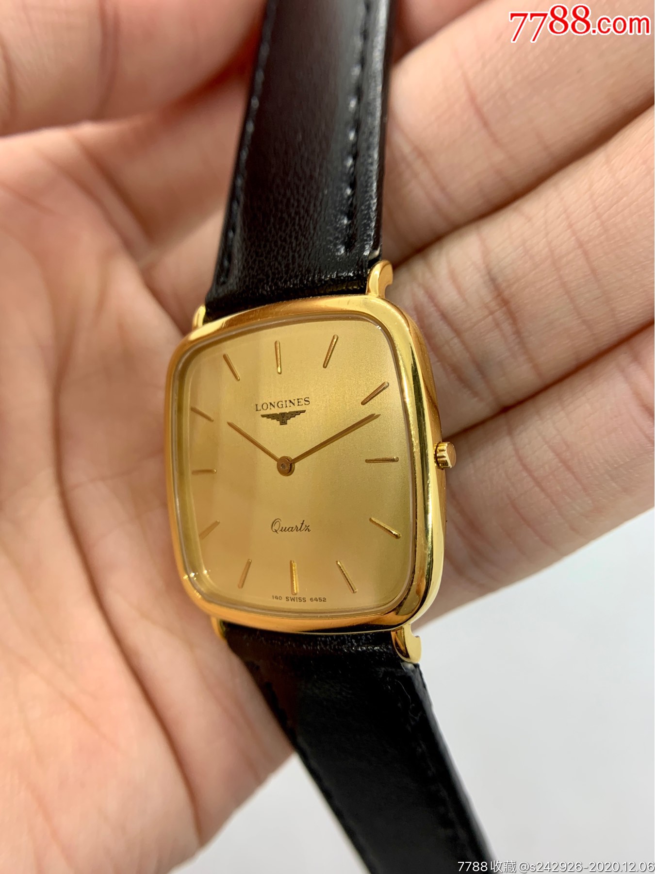 【好品】浪琴超薄男表eta210001两针石英手表