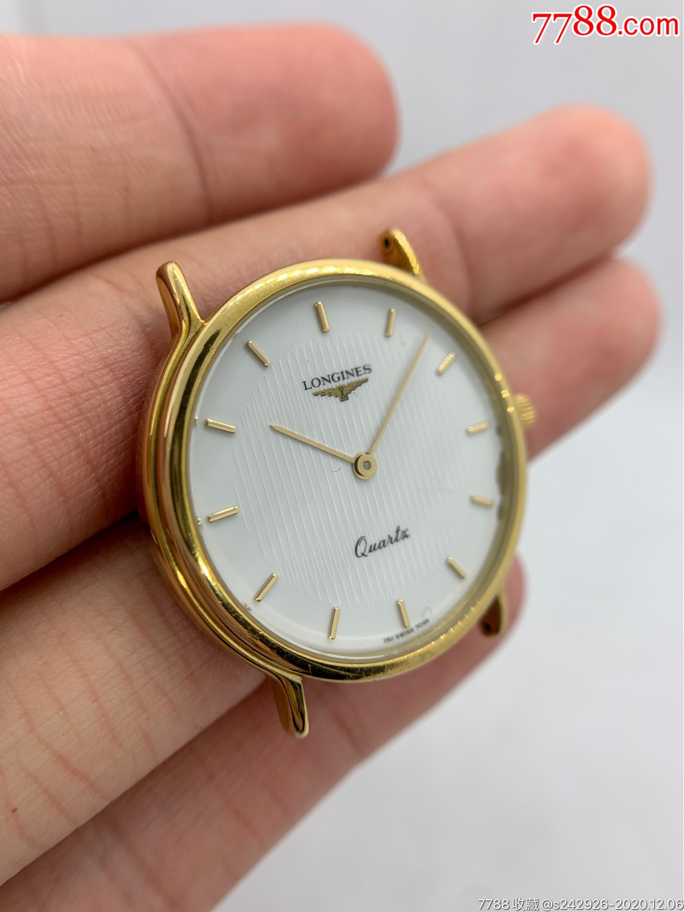 【浪琴l150男表】包金两针eta256041石英手表配件出
