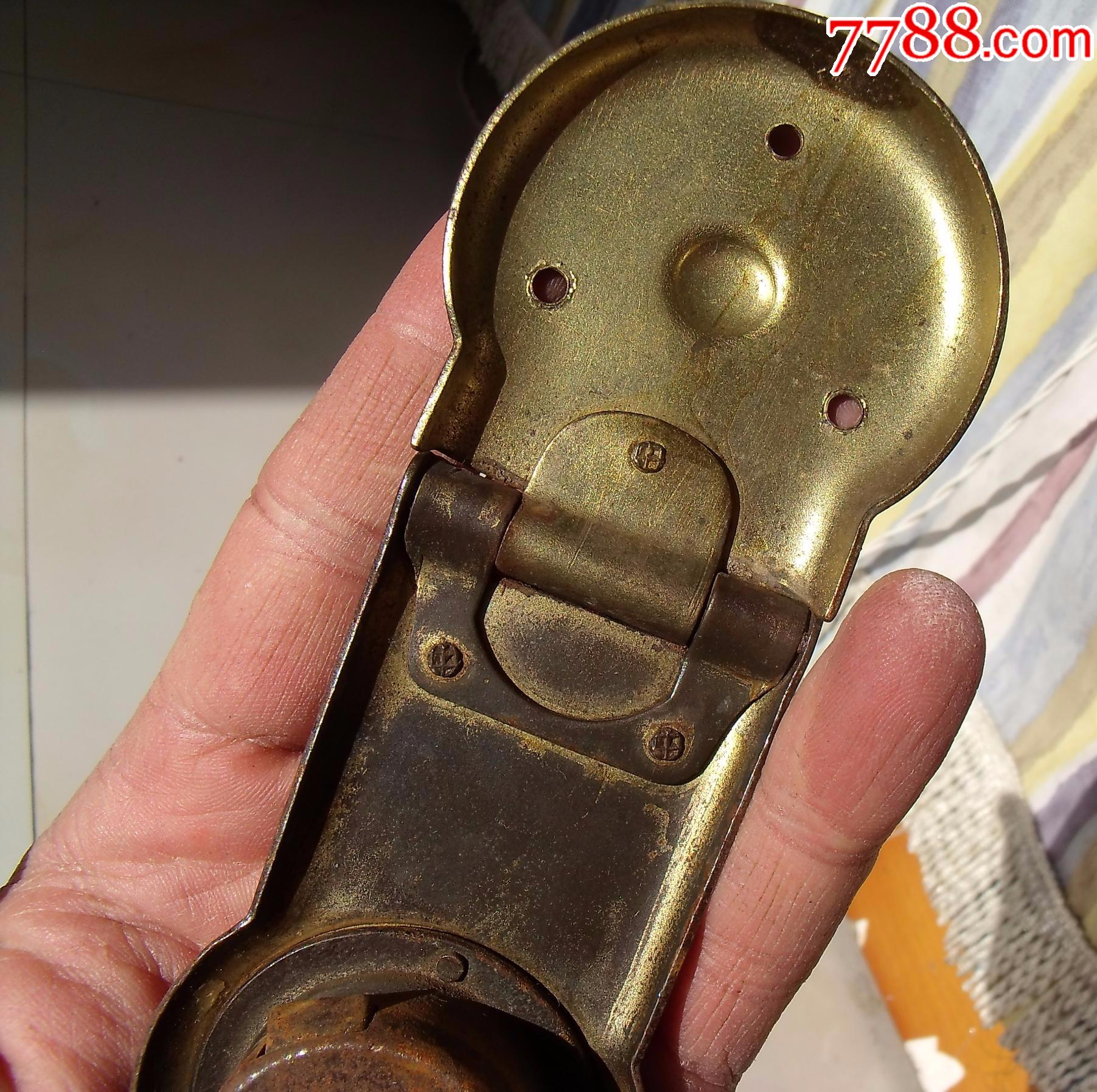 5060年代铁镀铜箱柜锁无钥匙早期
