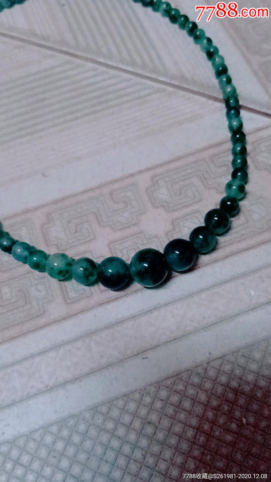 正品纯天然玉石项链翡翠色玉项链女玉项链塔链飘花翠绿玉