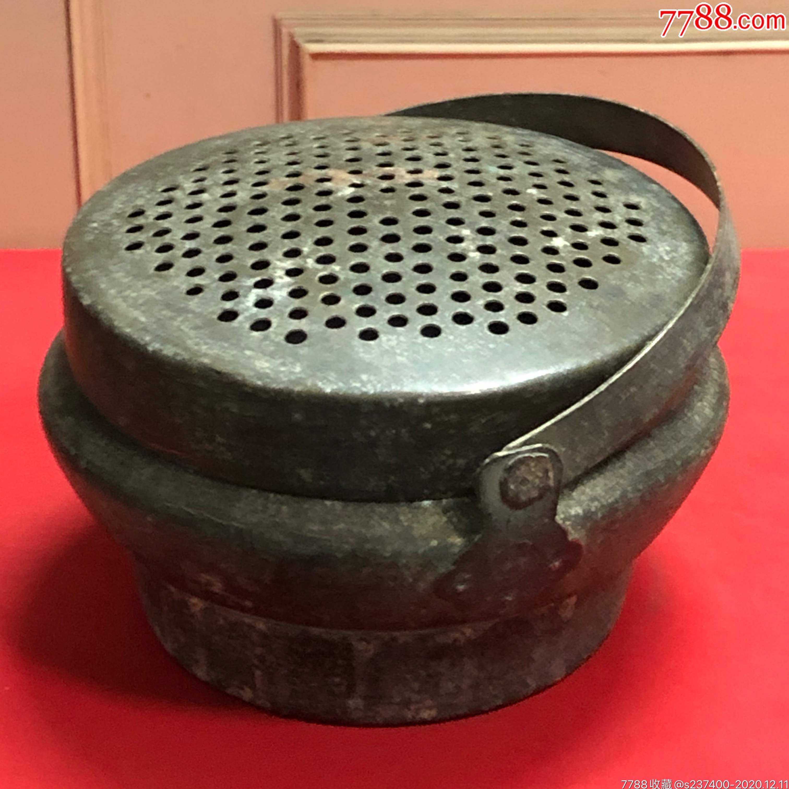 铜香炉苏作民国黄铜火炉小号铜暖炉品好怀旧摆件冬季取暖保真包老_铜
