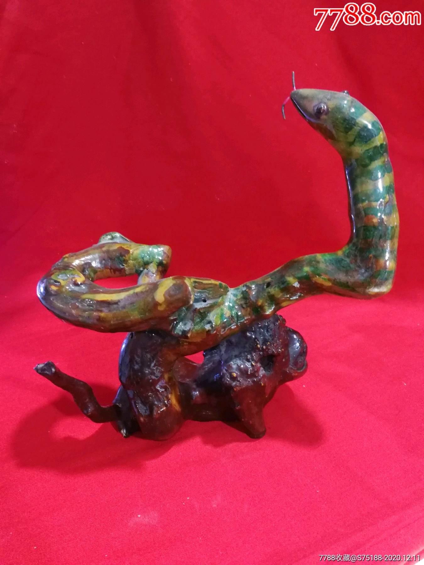 八十年代生肖根雕蛇!浑然天成!活灵活现