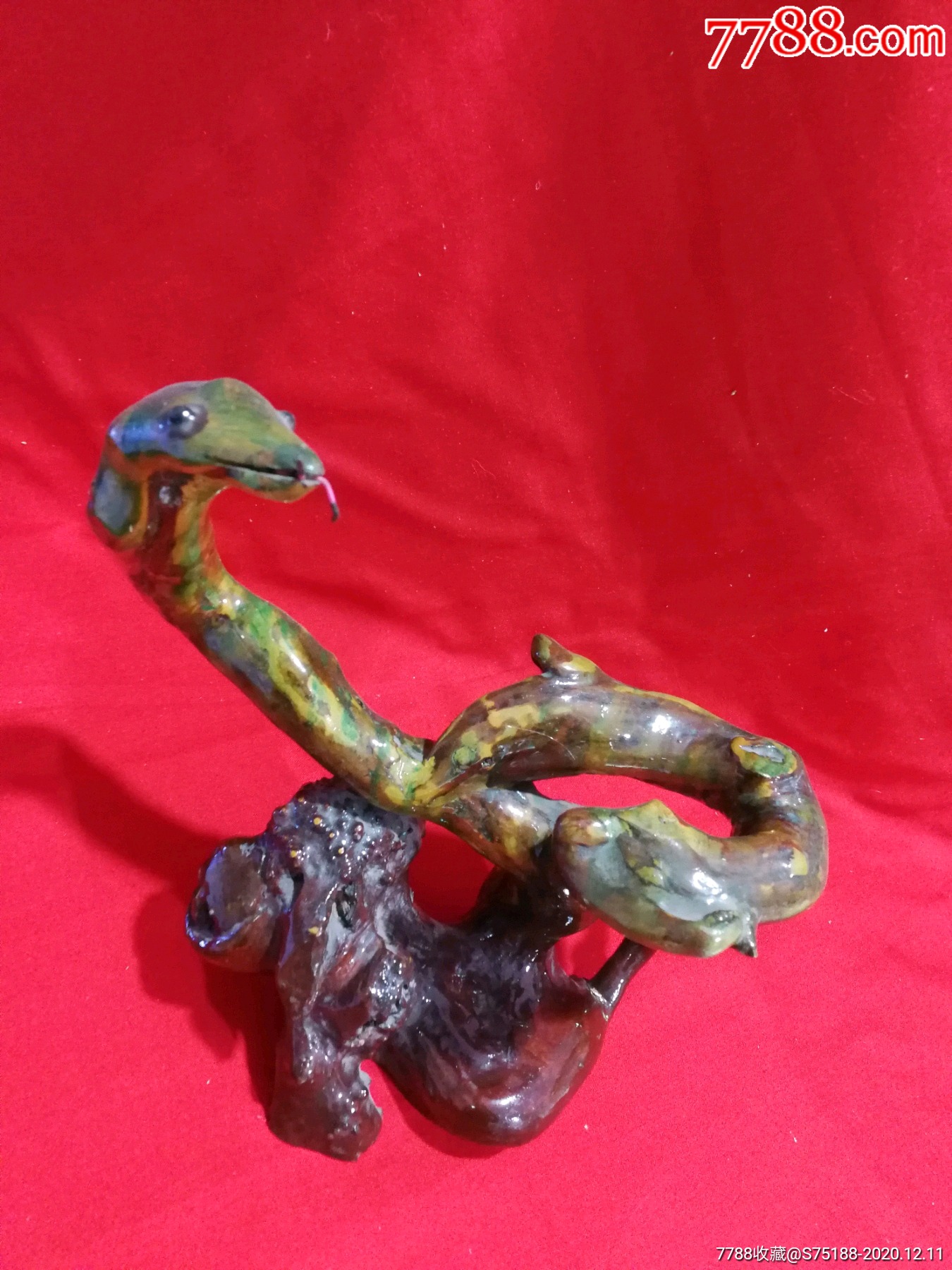 八十年代生肖根雕蛇!浑然天成!活灵活现