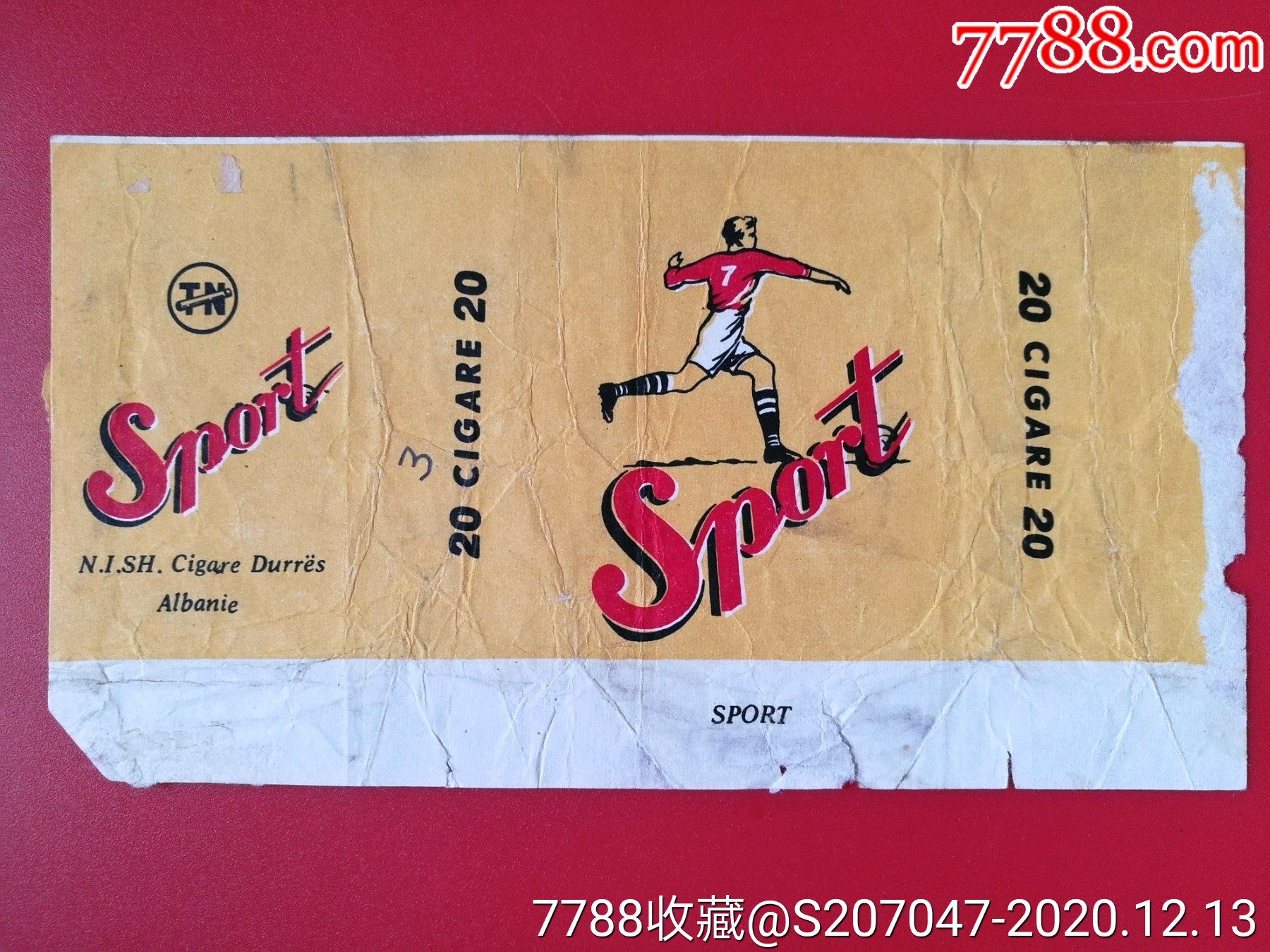 spert六十年代进口烟阿尔巴尼亚产运动足球