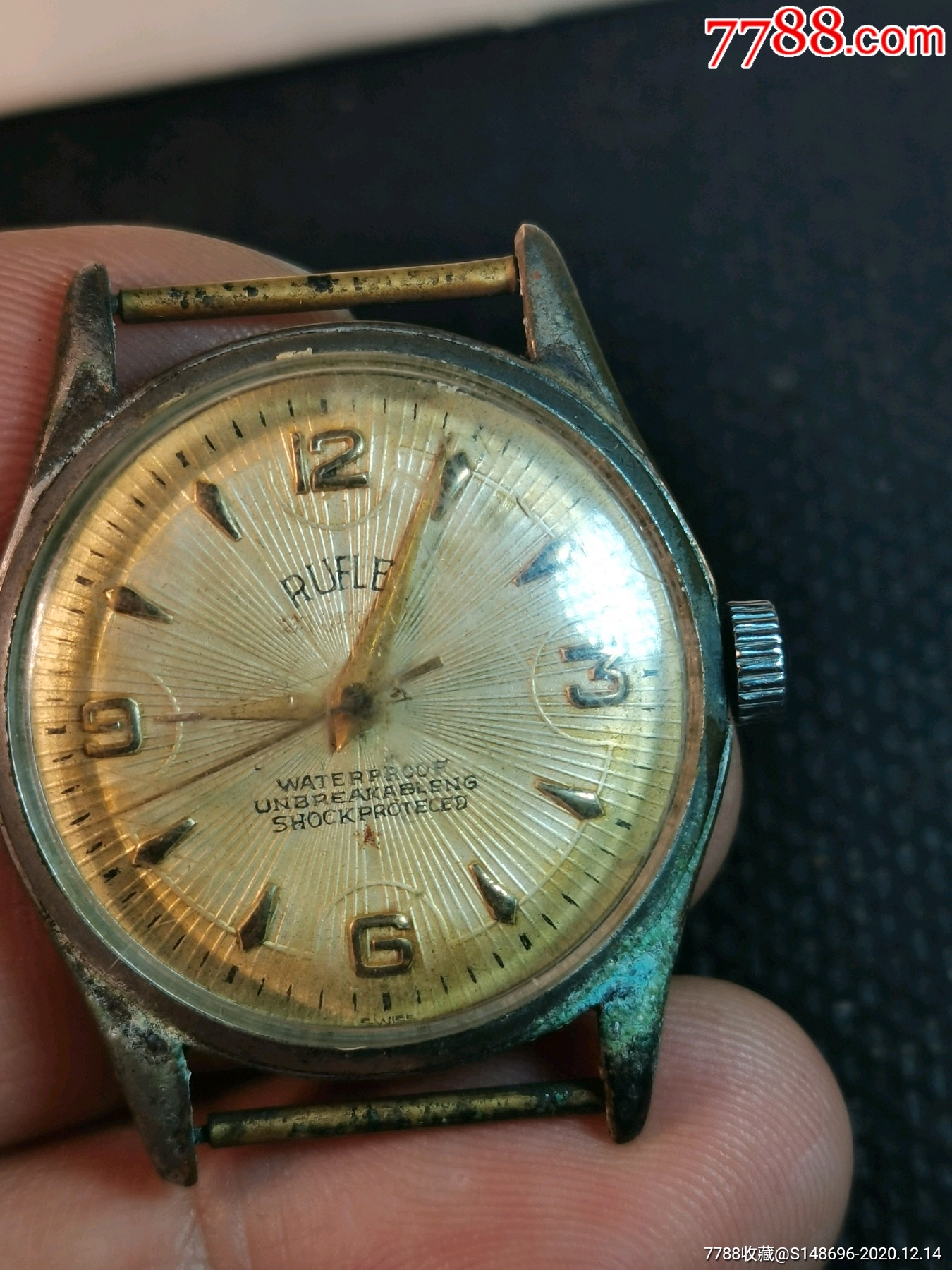 民国原装进口瑞士ruflex罗勿莱手工古董手表
