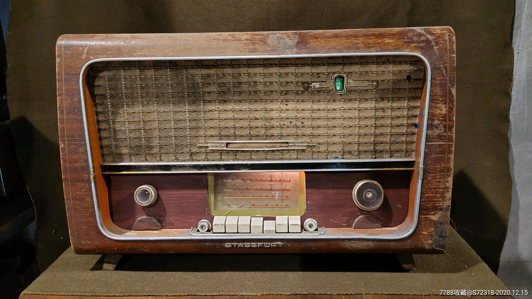 德国古董大型电子管收音机stassfurt收音机