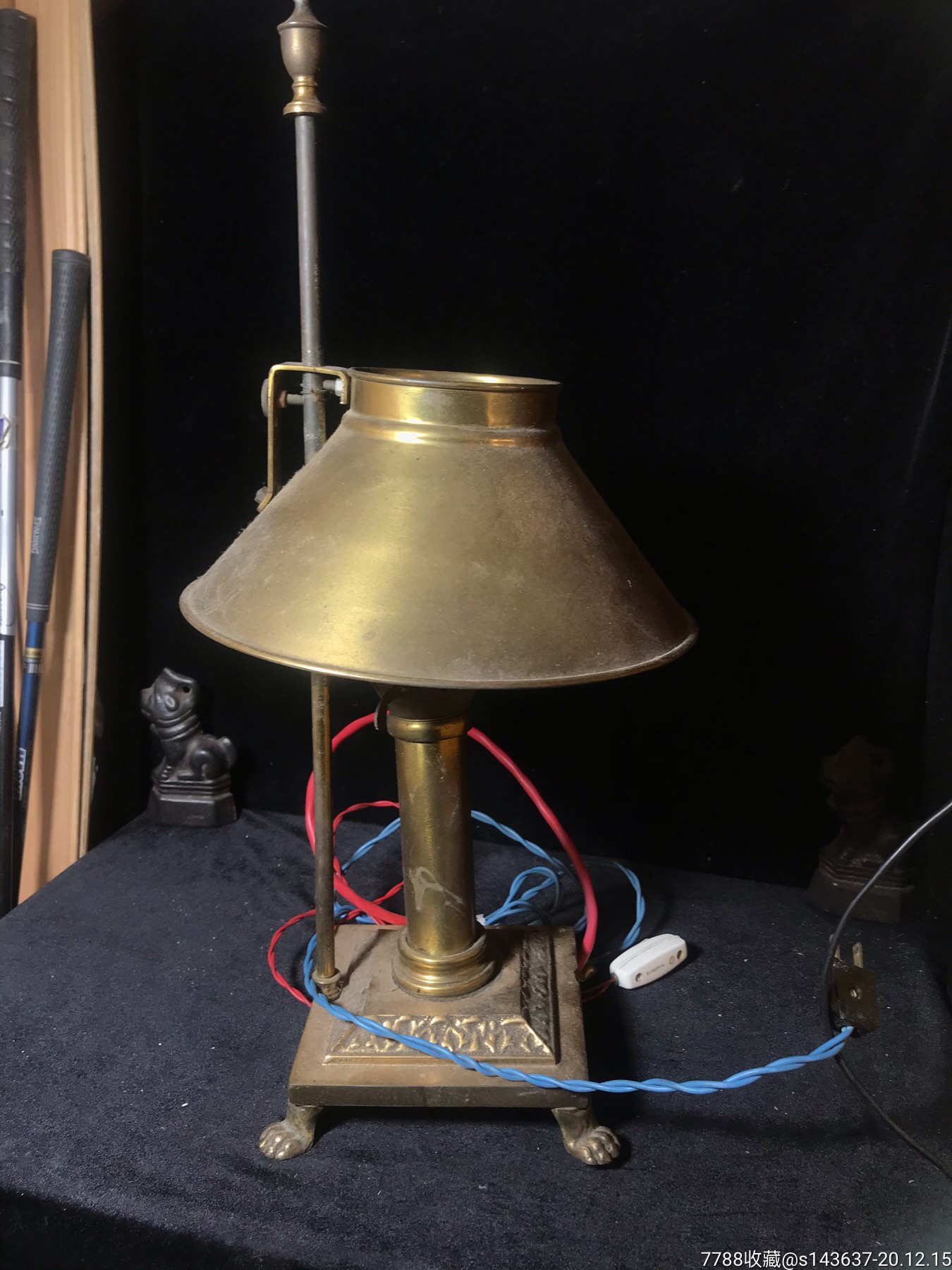 民国纯铜老台灯