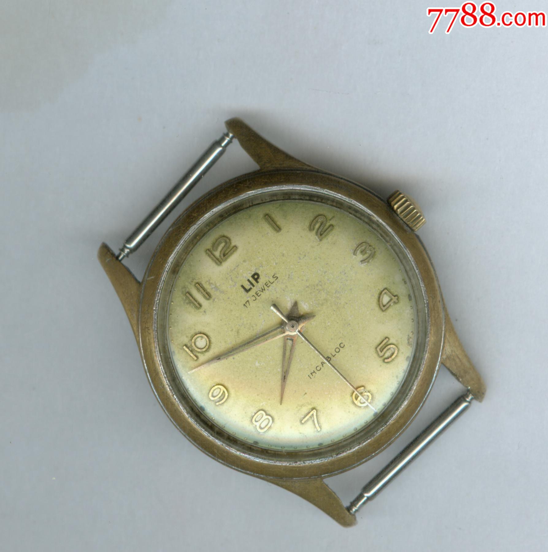 不知名古董lip男表.全数字.本店一批外国表在拍卖.
