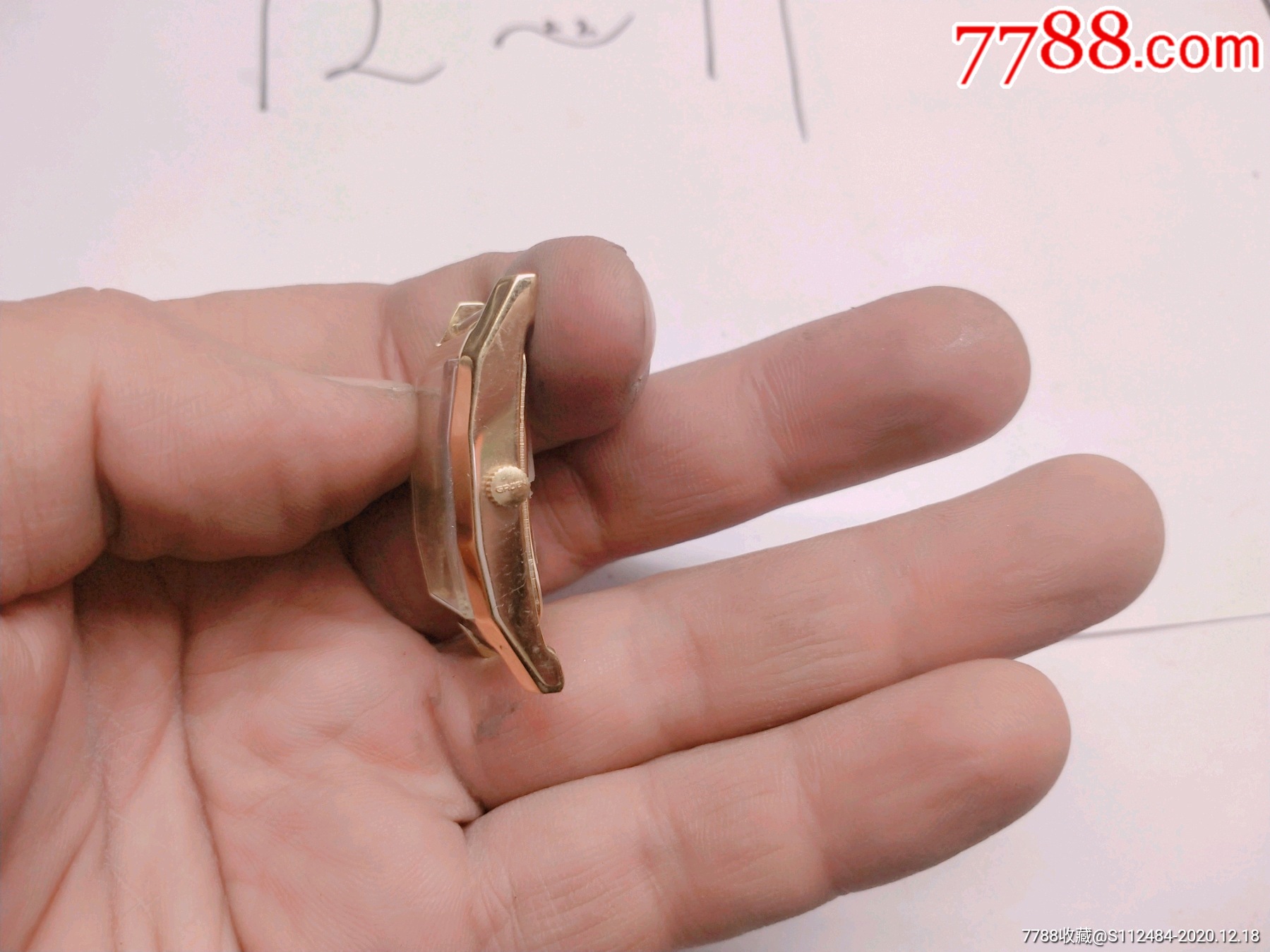 好品漂亮经典15钻gruen男士石英腕表