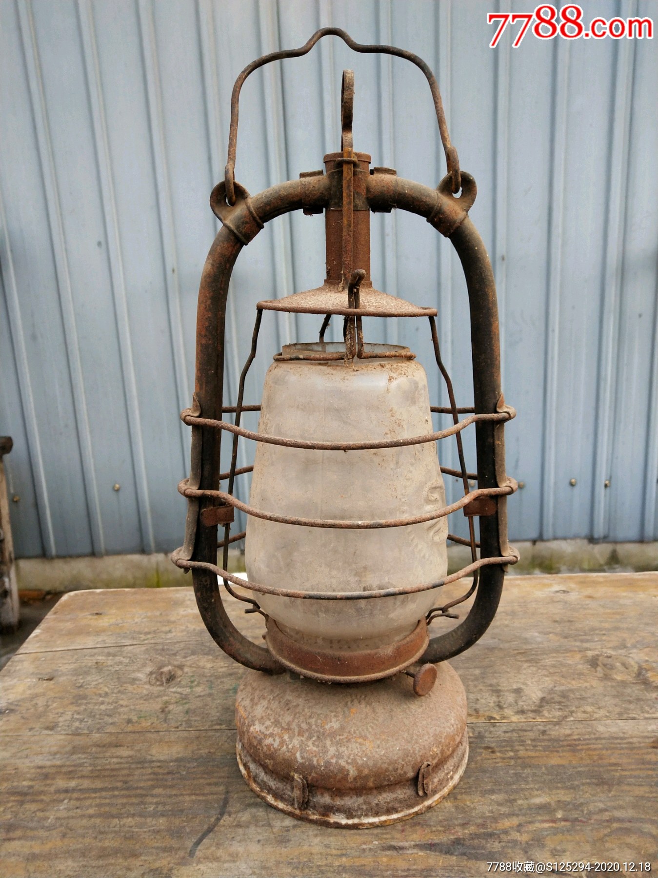 形制非常少见的清代老马灯,带原装琉璃灯罩.可进博物馆的老古董!