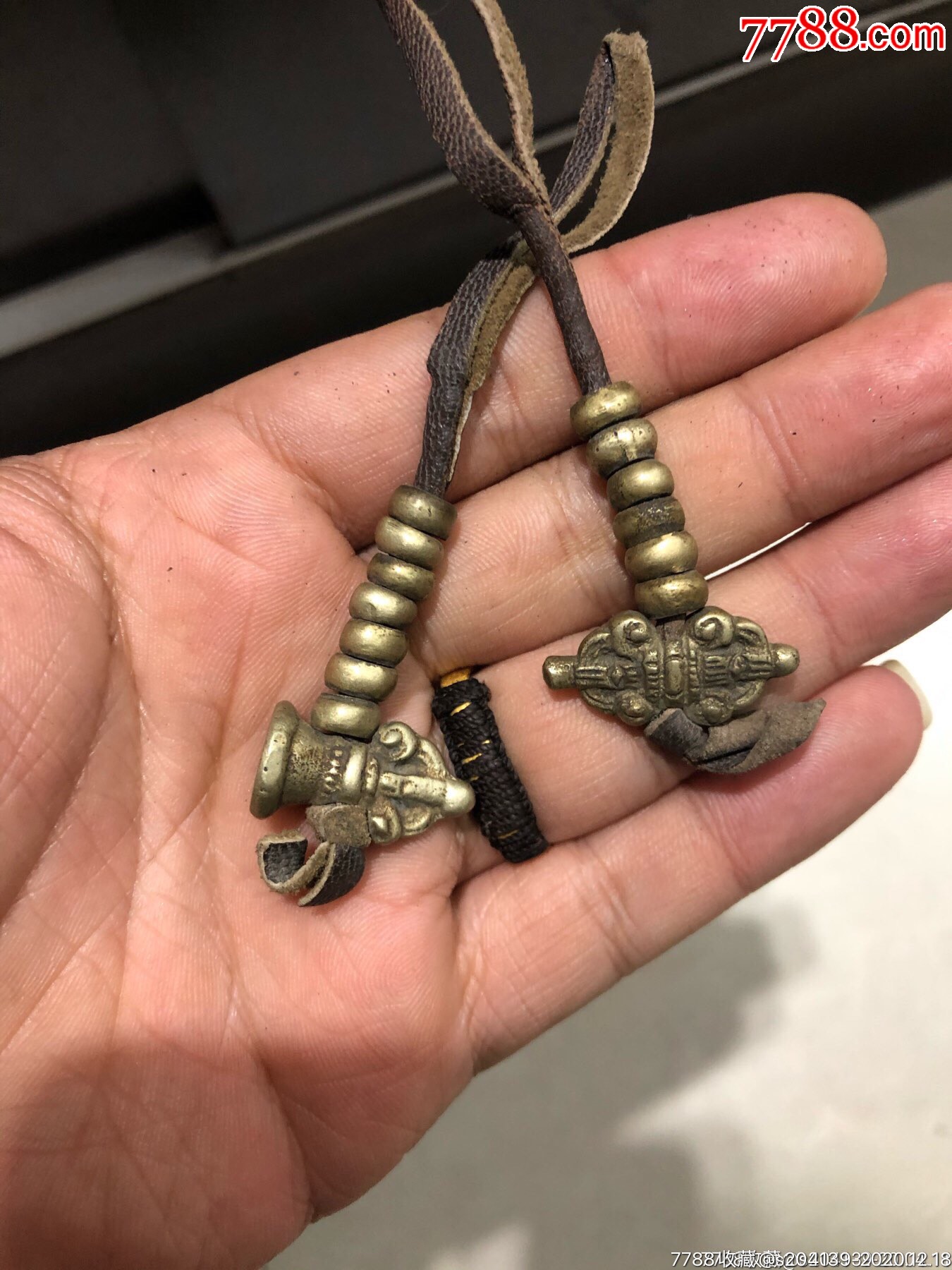 西藏手工精工计数器利玛佛珠计数器一对_旧铜器_宏玉阁【7788收藏__收