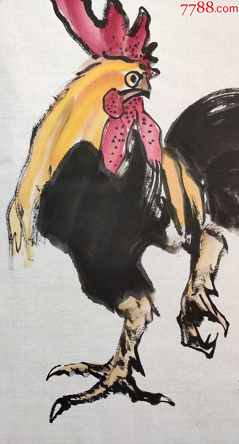 湖南省美术家协会会员【欧阳笃材】作品-花鸟国画原作-7788书画网