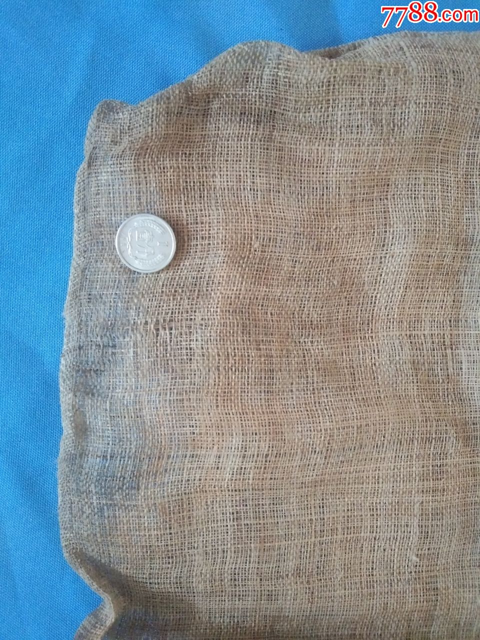 清代麻布口袋古代红木高档家具专用披麻挂灰工艺中的精致麻老物件