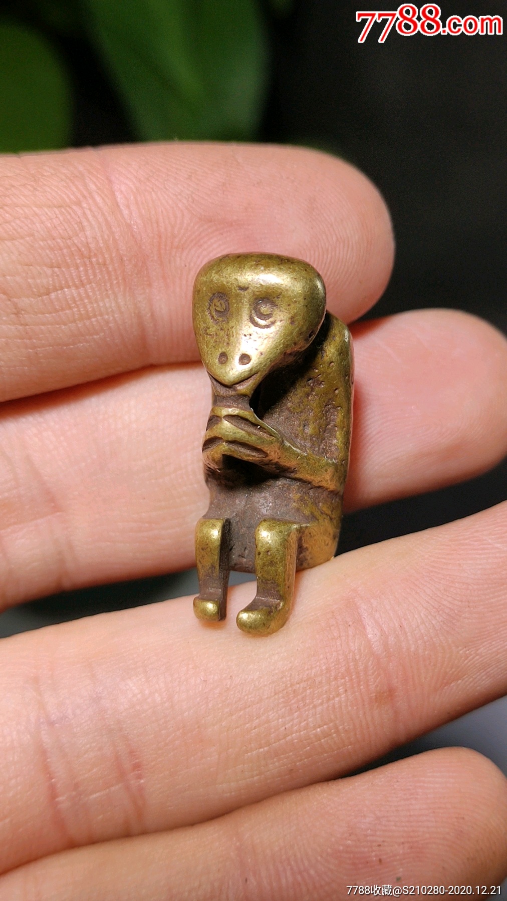 小铜猴!造型逼真!生动形象!皮壳老辣!包浆浓厚!寓意极好!