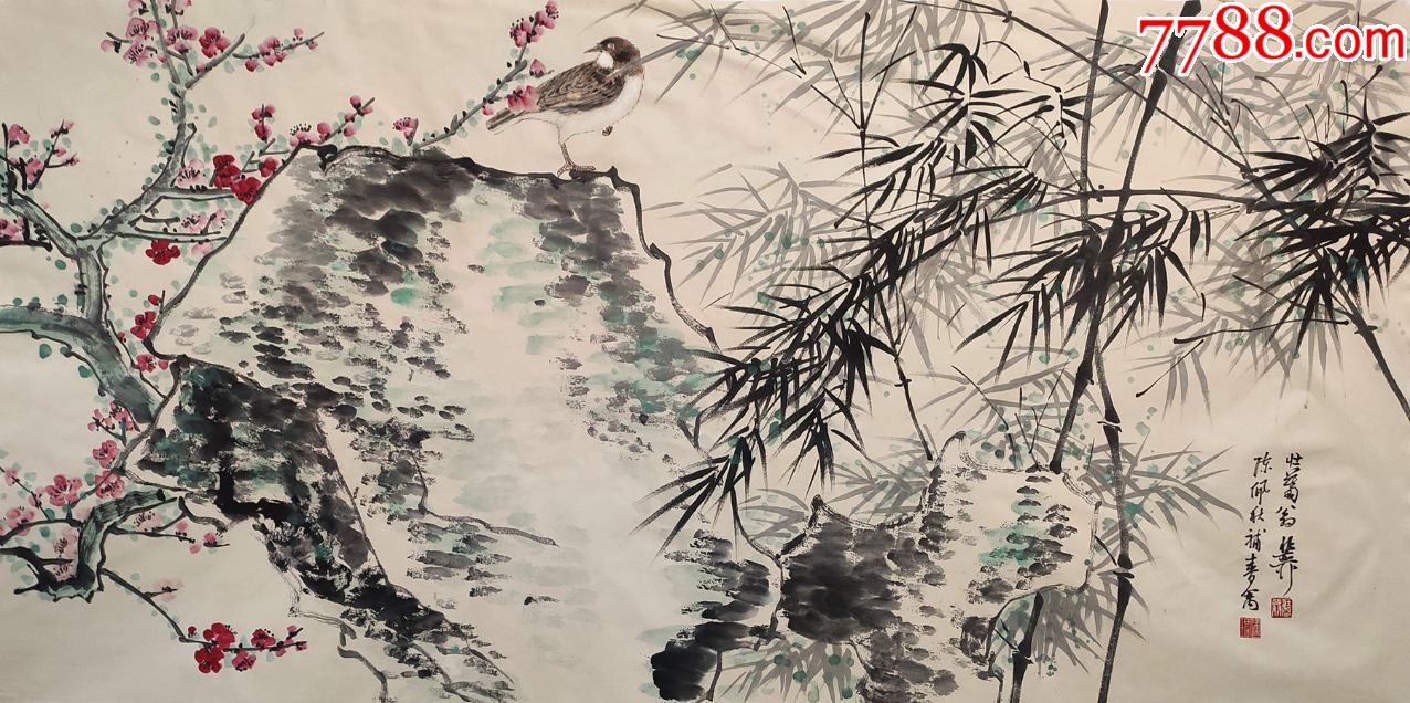 谢稚柳陈佩秋合作花鸟