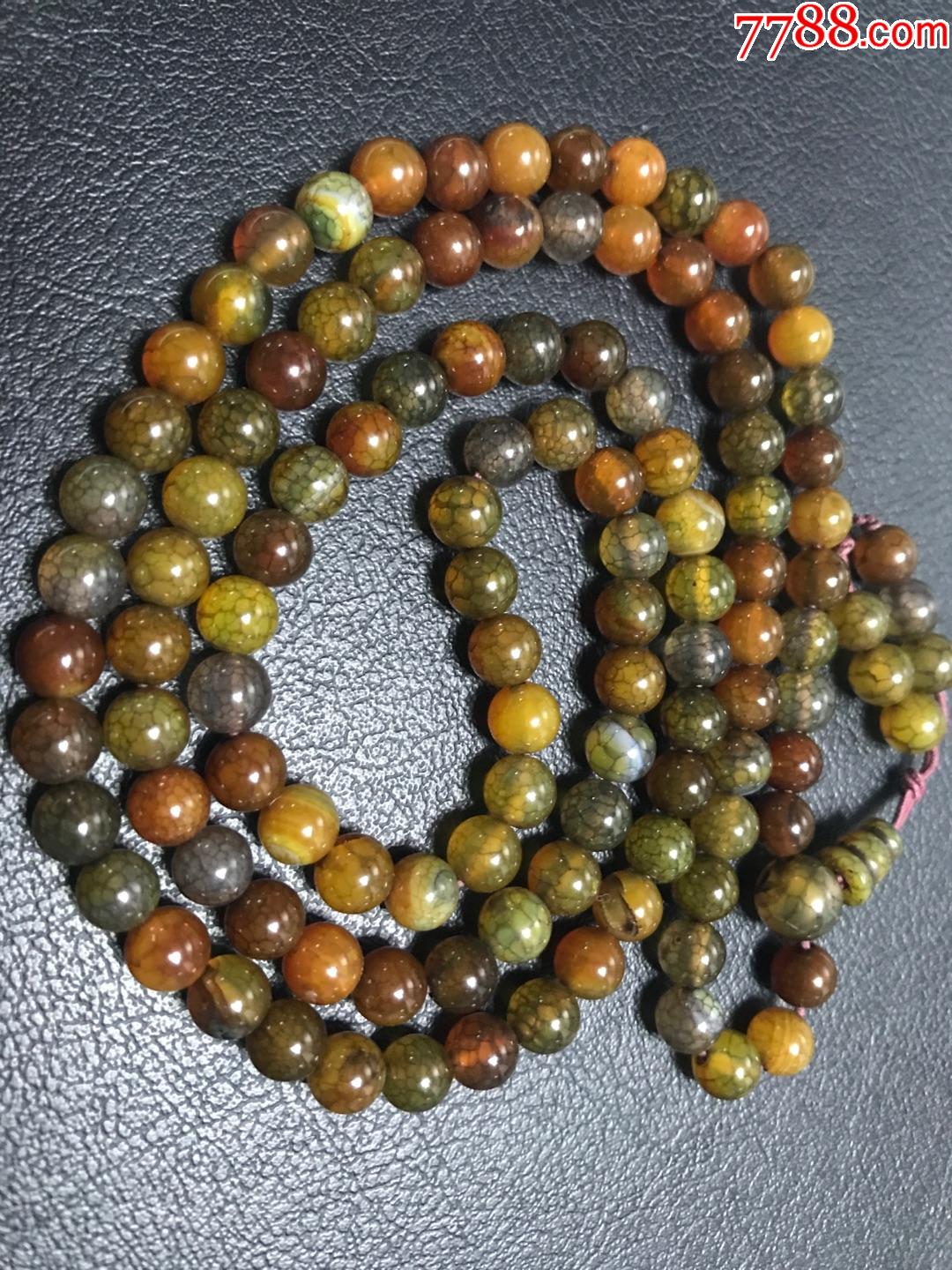 玛瑙手串!天然蛇皮纹!0.6的