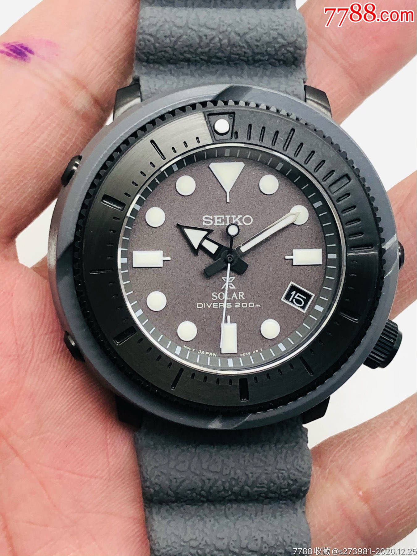 (库存,全新)日本精工之罐头自动男表(锁把,透明底)-手表/腕表-7788