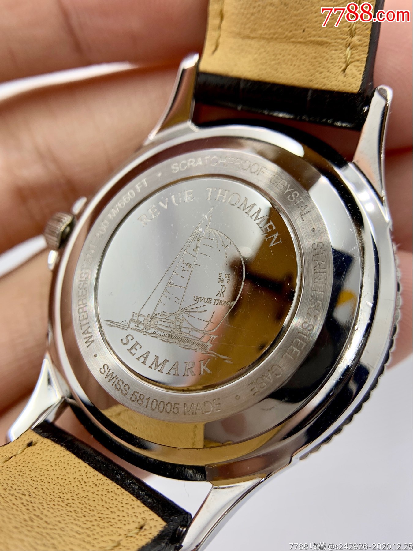 【美品】瑞士产梭曼男表seamark系列revuethommen帆船双圈口-手表