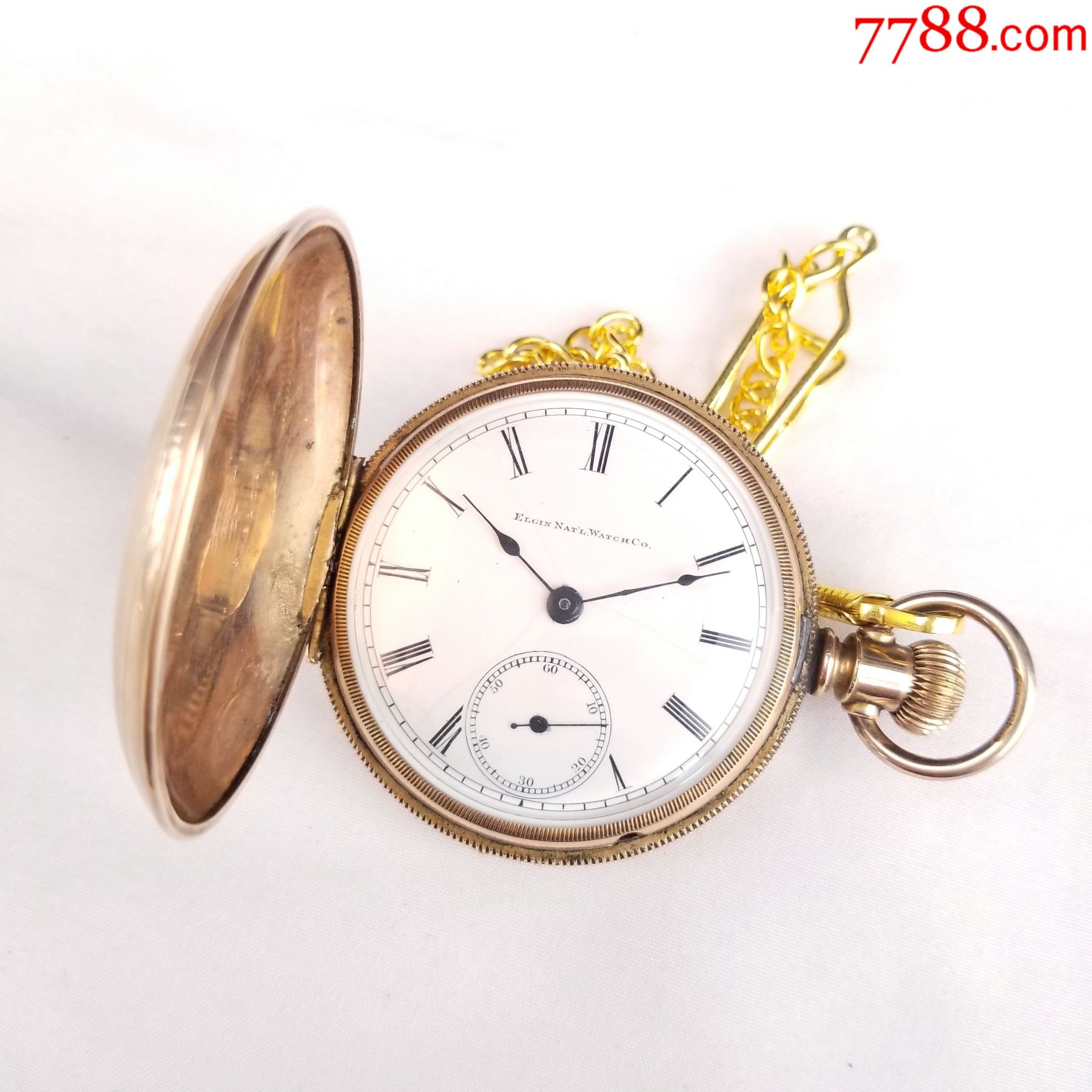elgin-埃尔金-手卷机械怀表