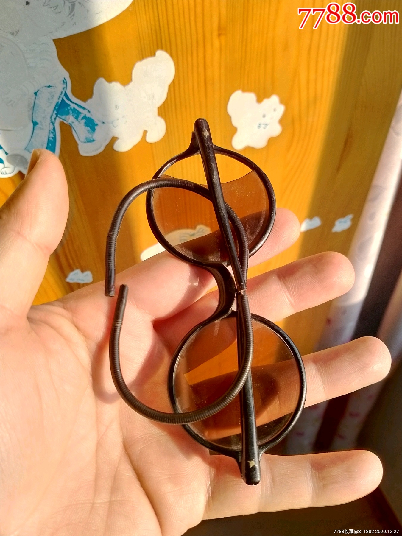 民国眼镜泥鳅腿养目镜古董老眼镜