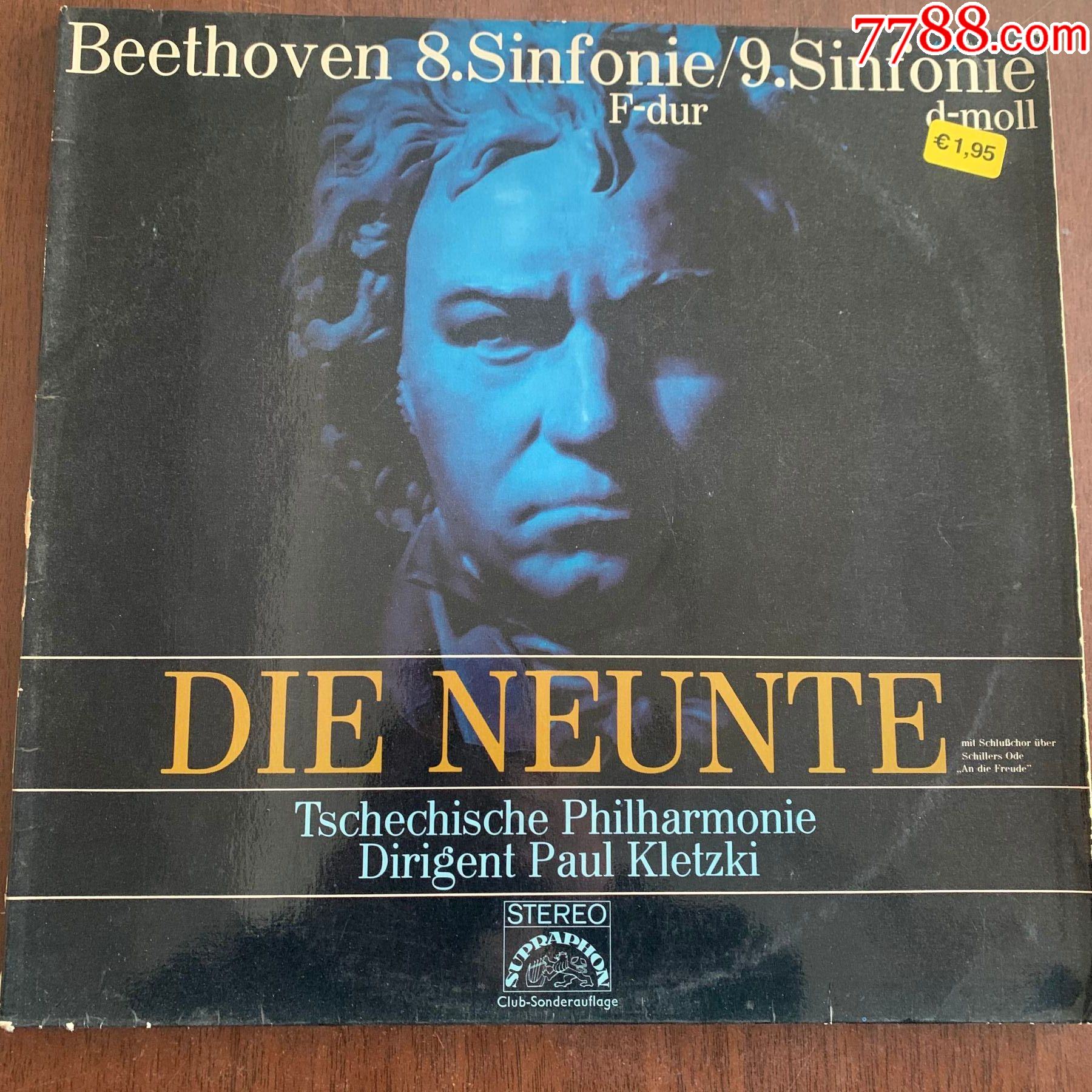 贝多芬第八第九交响曲合集保罗克莱茨基指挥a93十二寸2lp