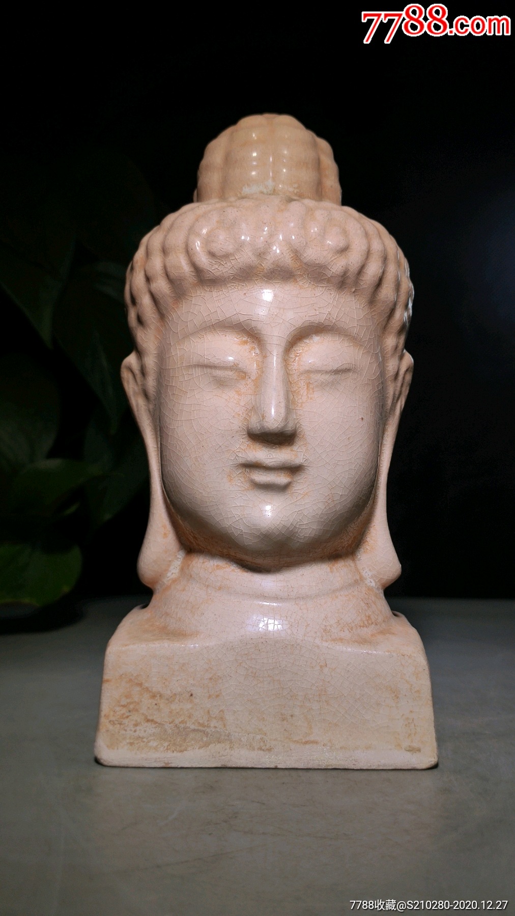 开脸祥和!瓷质细腻!开片漂亮!_佛像/造像_晋都文玩阁【7788小人书】