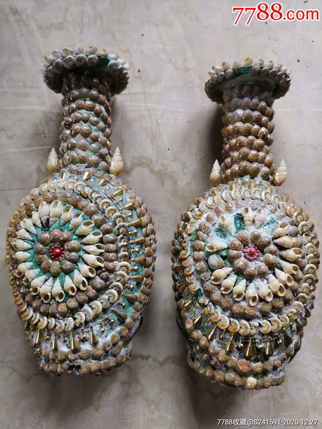 早期:出口海螺…手工做制花瓶