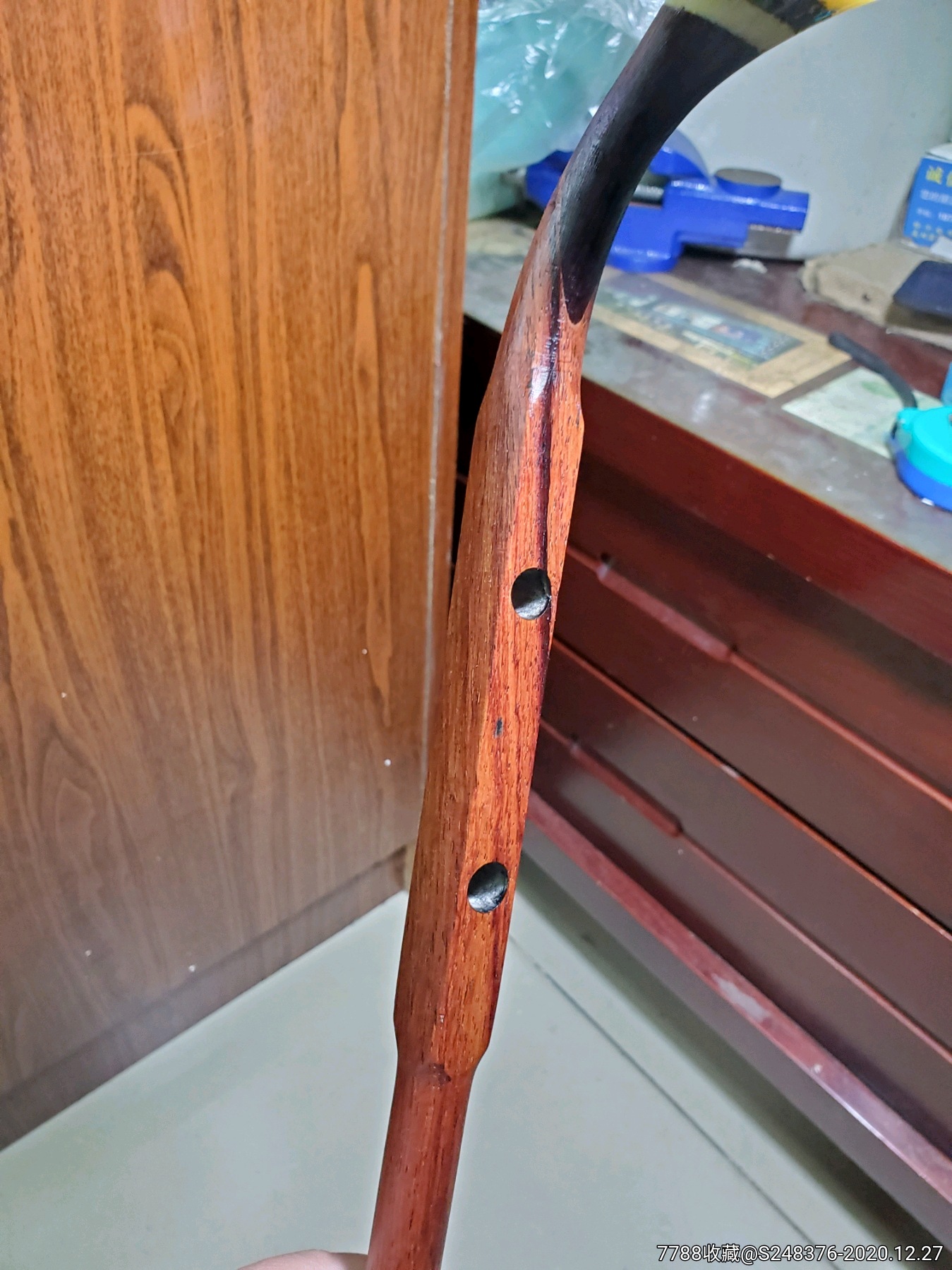 六七十年代黄花梨老红木二胡杆,料子不错