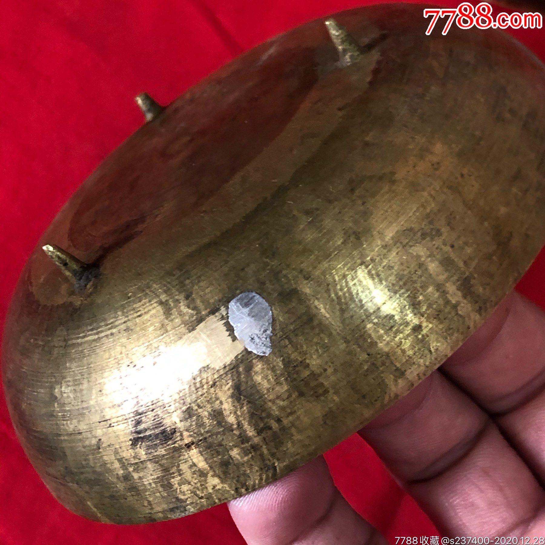 老铜碗民俗老物件点油灯盛油的小铜碗品好怀旧摆件作笔舔可保真