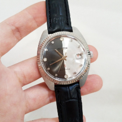 【独特阴阳面拉丝纹表盘】瑞士rebecca手动上链机械男表