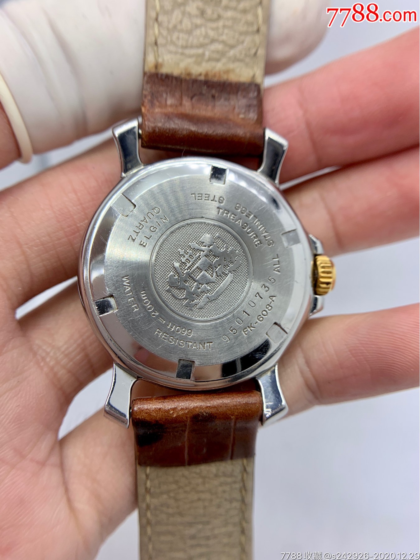 【好品】埃尔金泡泡镜多功能六针石英手表男表