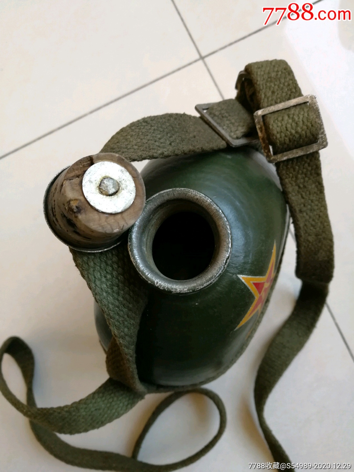 50式军用水壶(中南军区后勤部军需部)收藏级_水壶/壶类_绿色军营