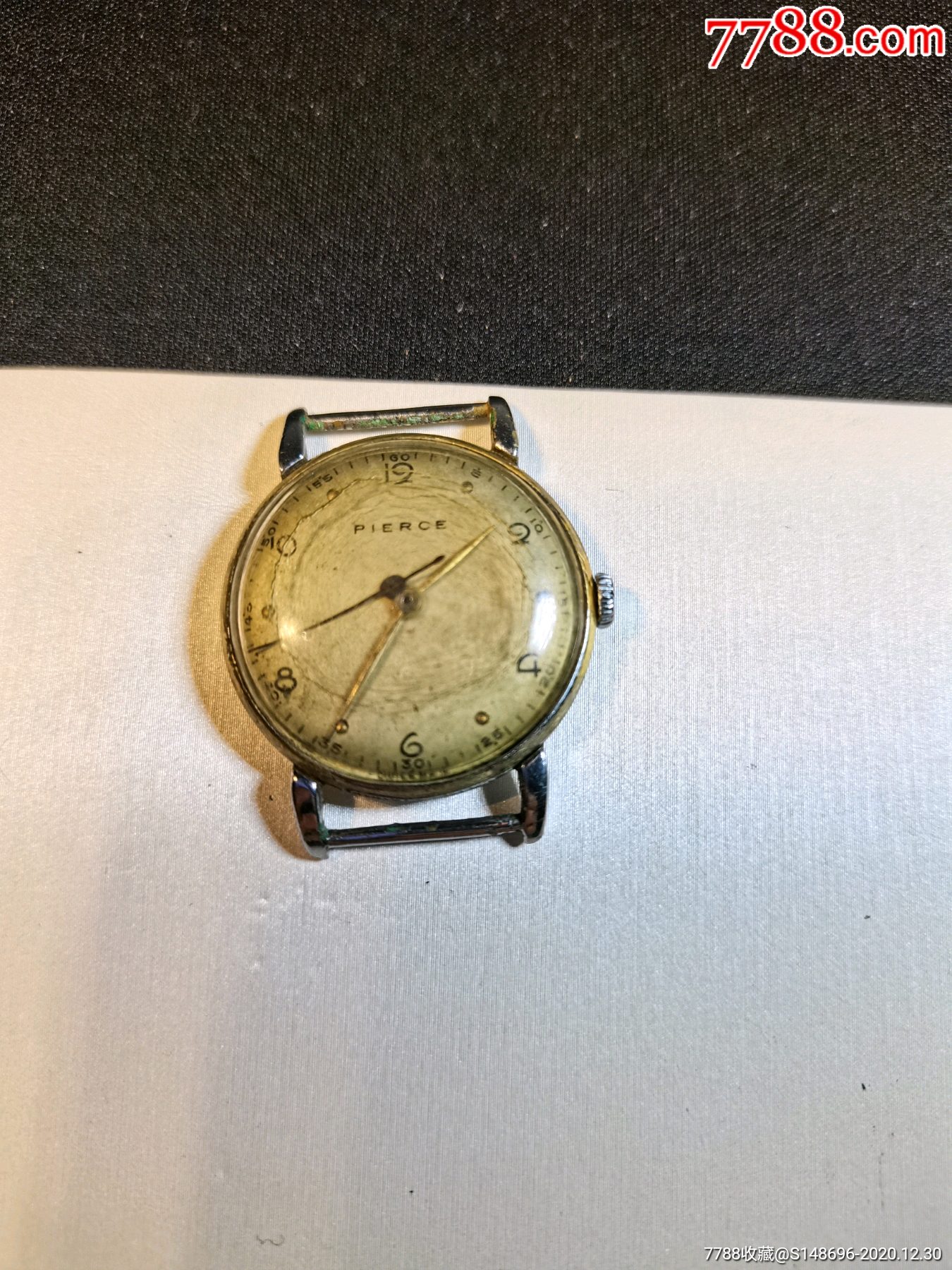 民国时期瑞士原装进口pierce外跨轮手动古董表-手表/腕表-7788手表