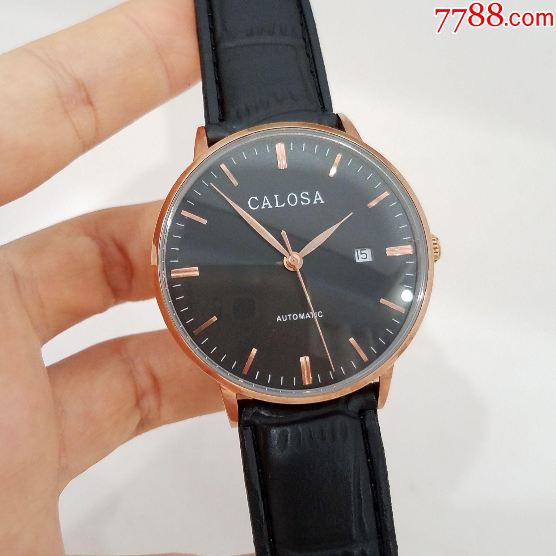 【全新】卡罗莎calosa自动机械男表【透底设计】【玫瑰金表款】_手表