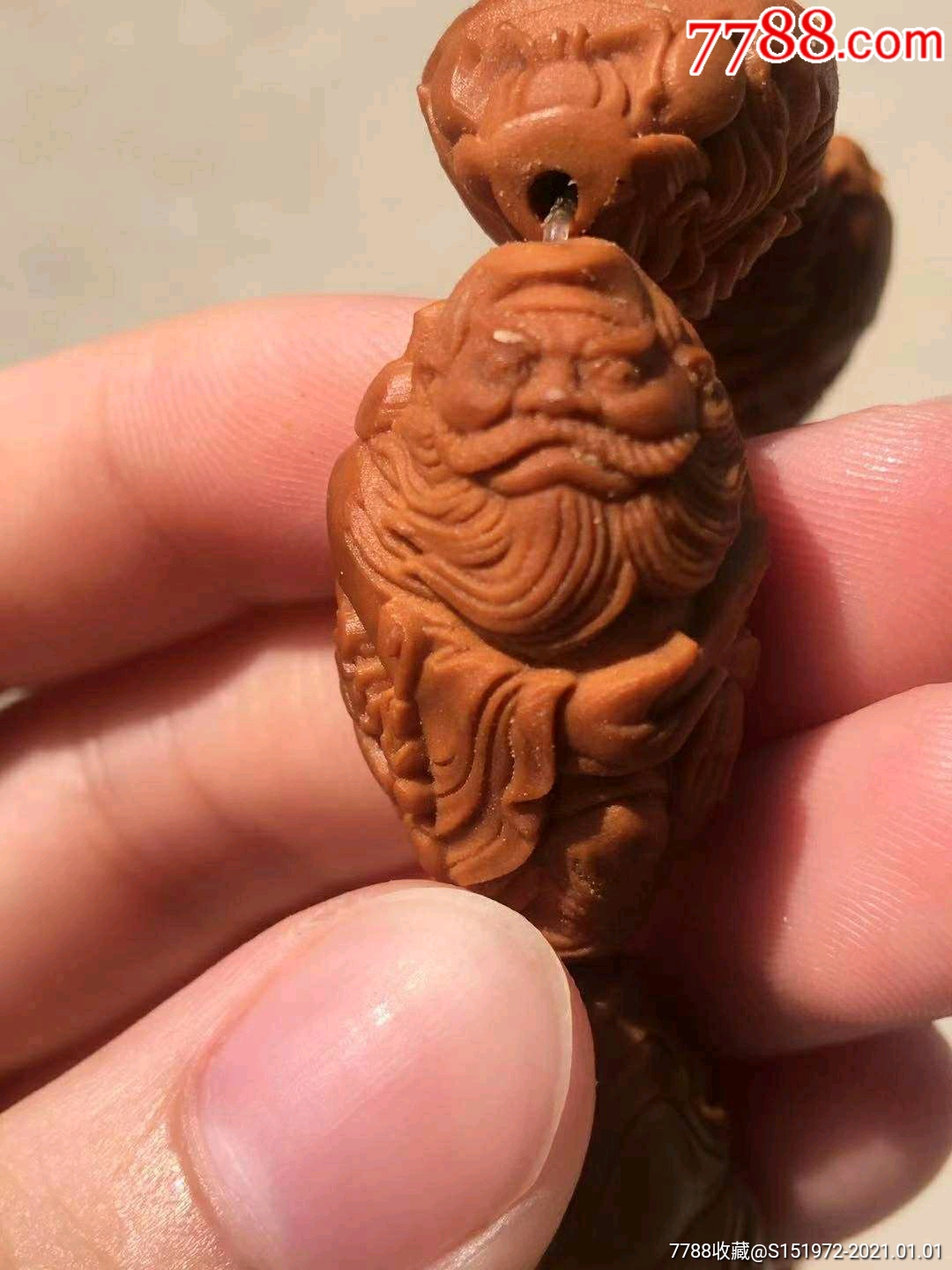 橄榄核雕八大钟馗手串