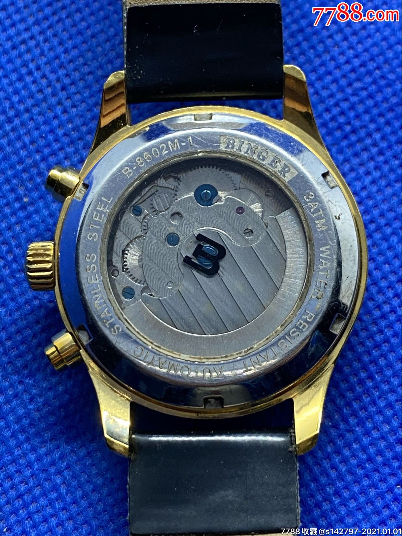 国产宾格精磨海鸥机芯自动机械大表,表径连把头44mm,走时正常