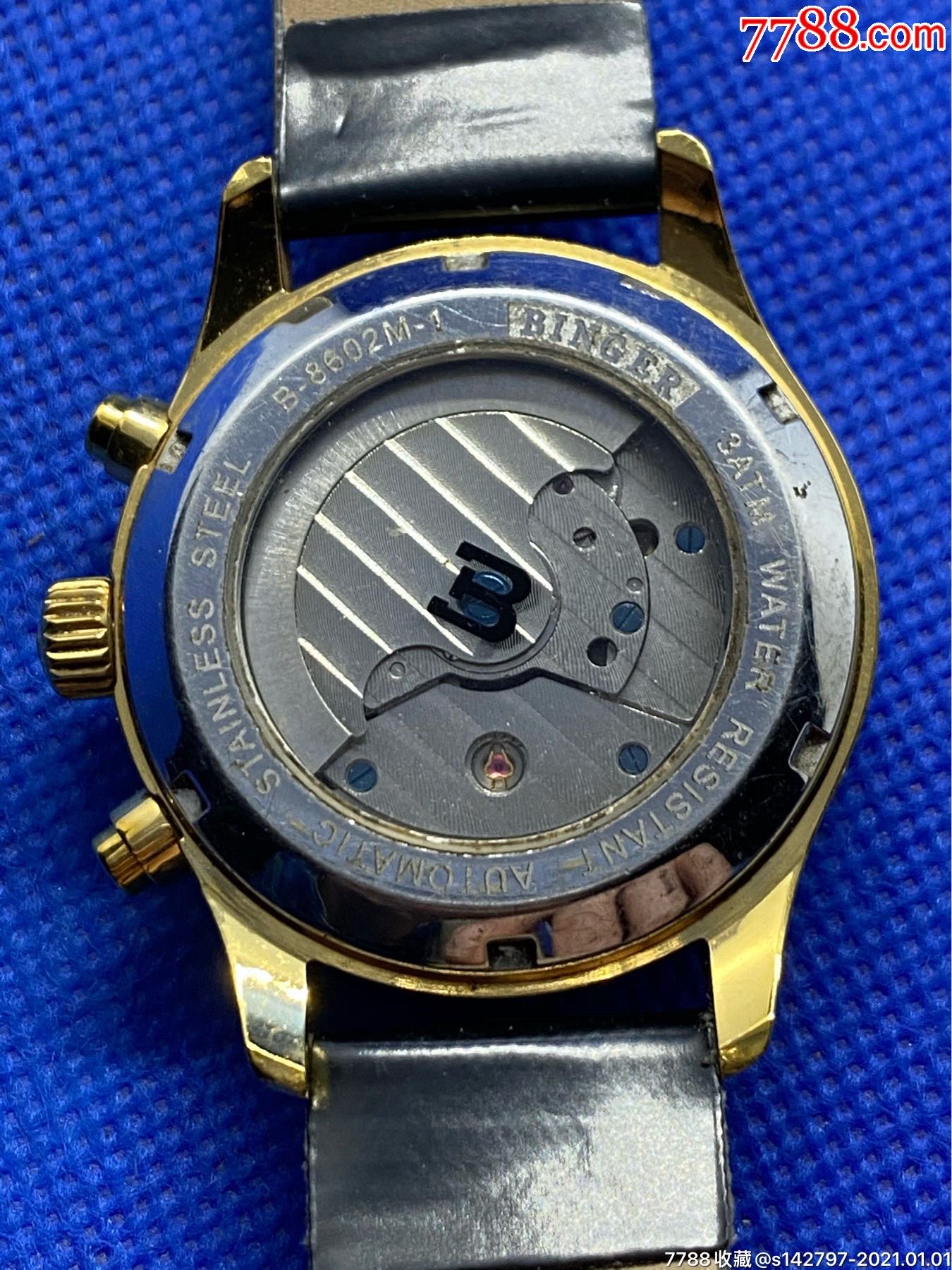 国产宾格精磨海鸥机芯自动机械大表,表径连把头44mm,走时正常-手表