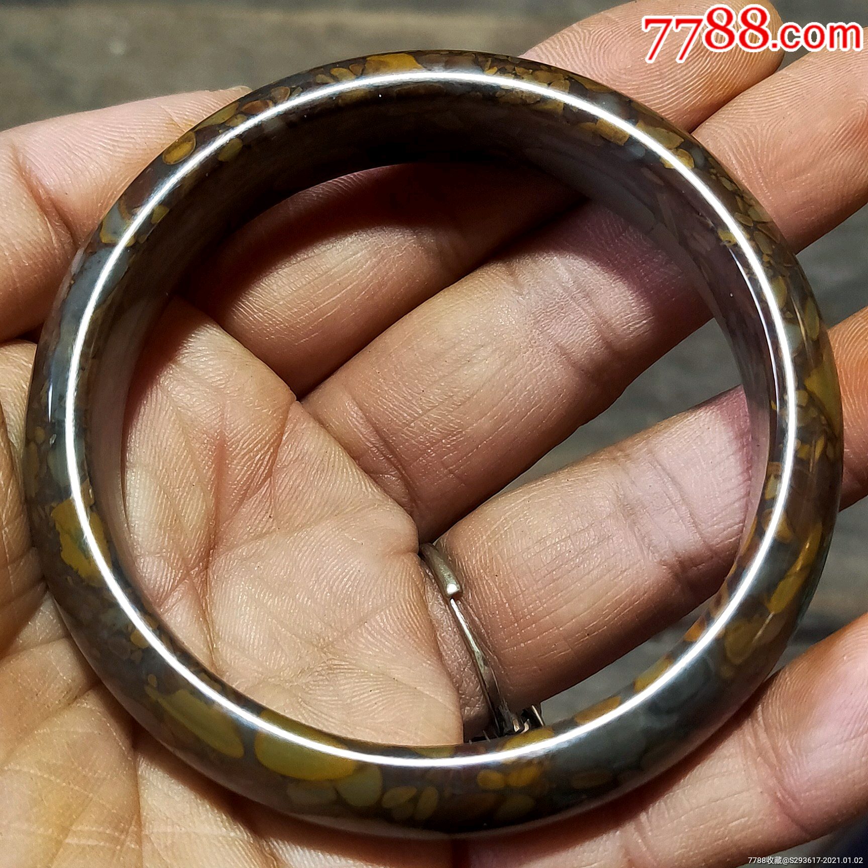 老手镯女娲石天然岩石,天然玉器手镯,全品.