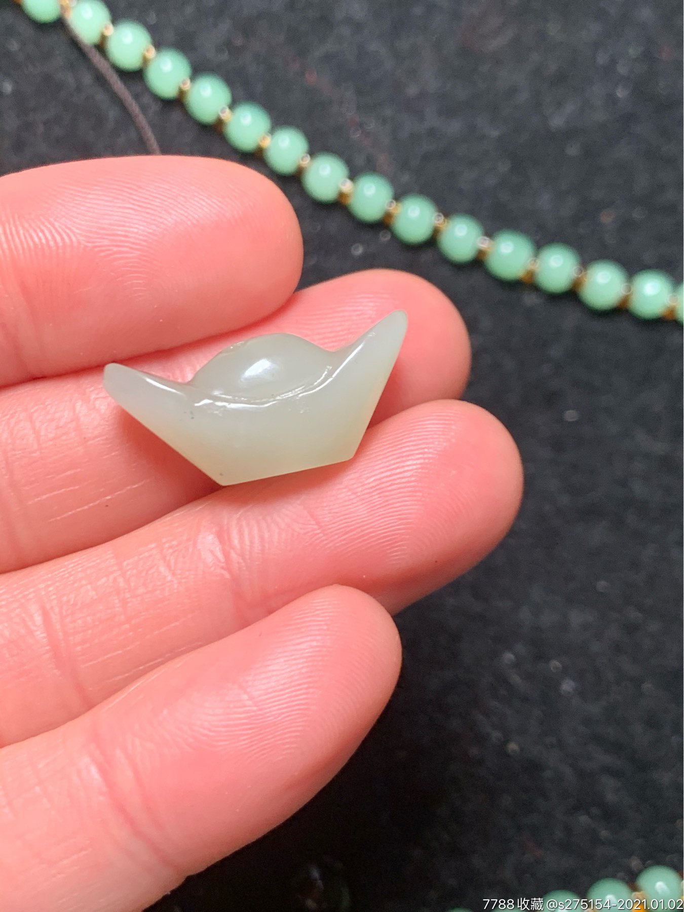 精品和田玉元宝挂件