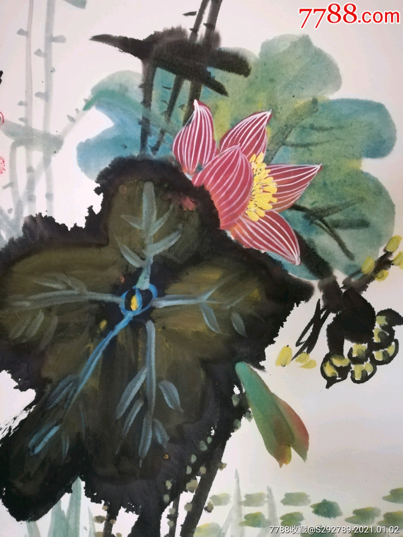 花鸟国画原作 >> 河南省美协会员京岚画院副院长胡玉超手绘泼墨重彩