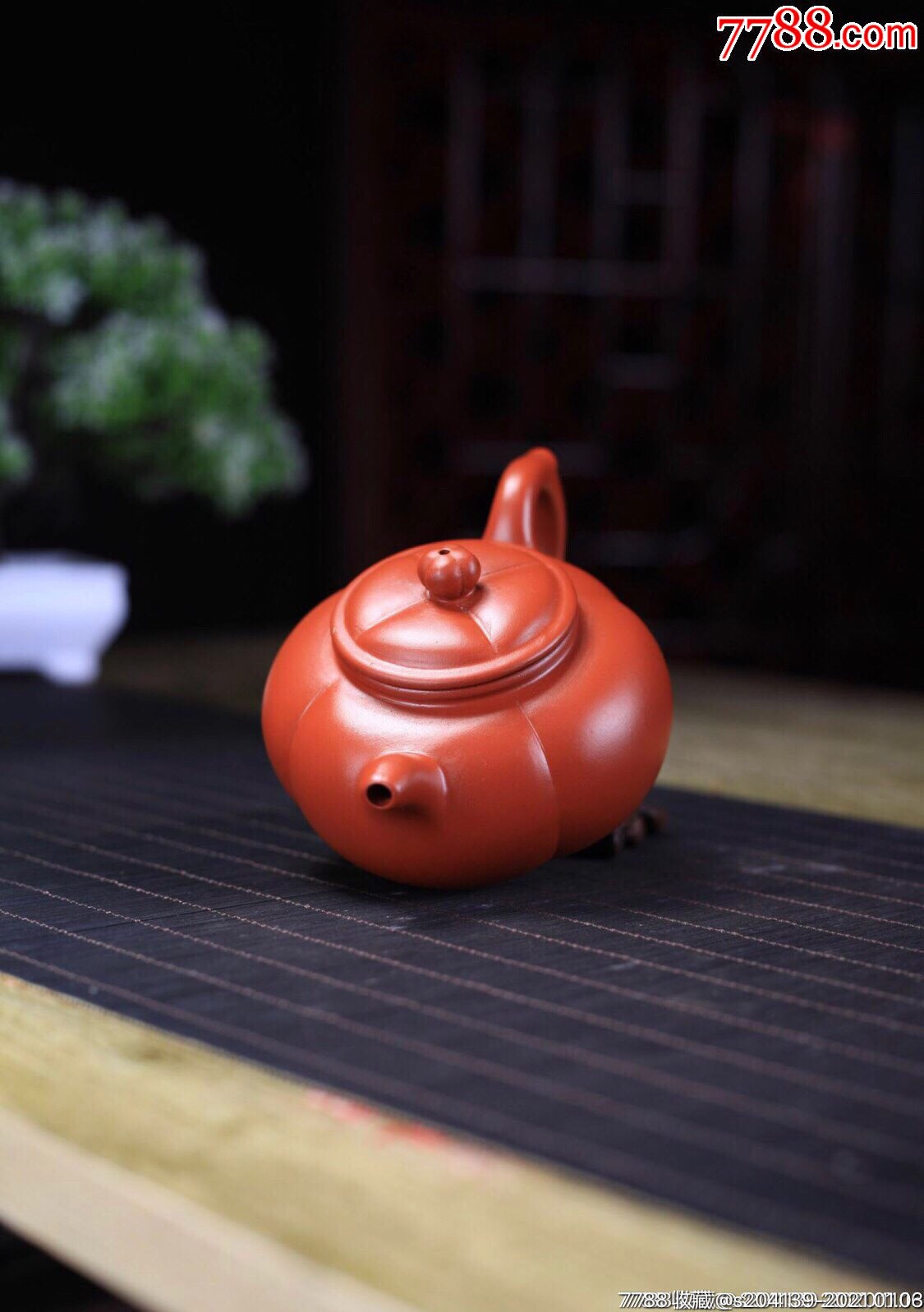 〈菱花海棠壶〉泥料原矿大红袍_其他紫砂_第3张_7788陶器收藏