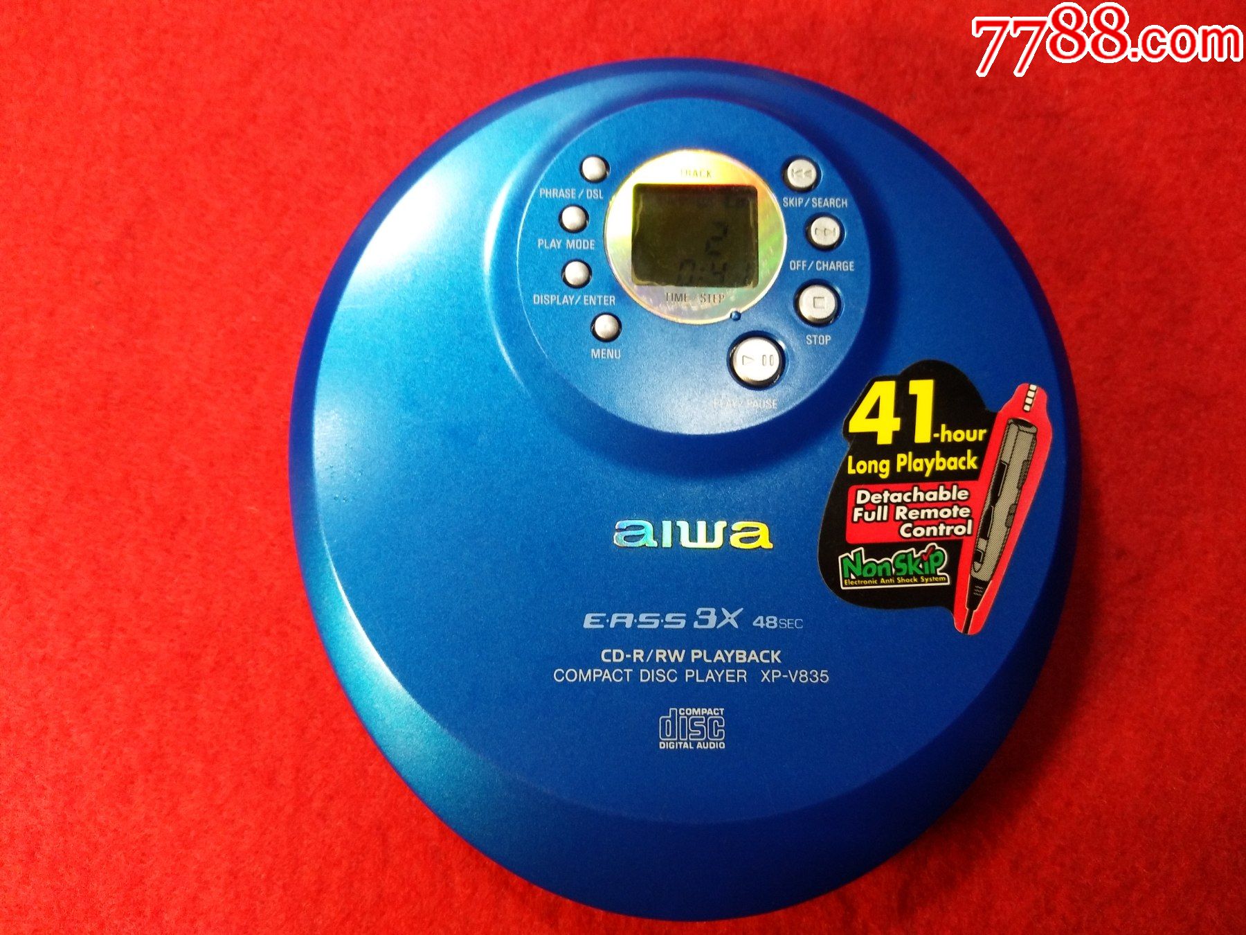 日本原装aiwa爱华xp-v835镭射cd播放机随身听(功能正常,收藏佳品)