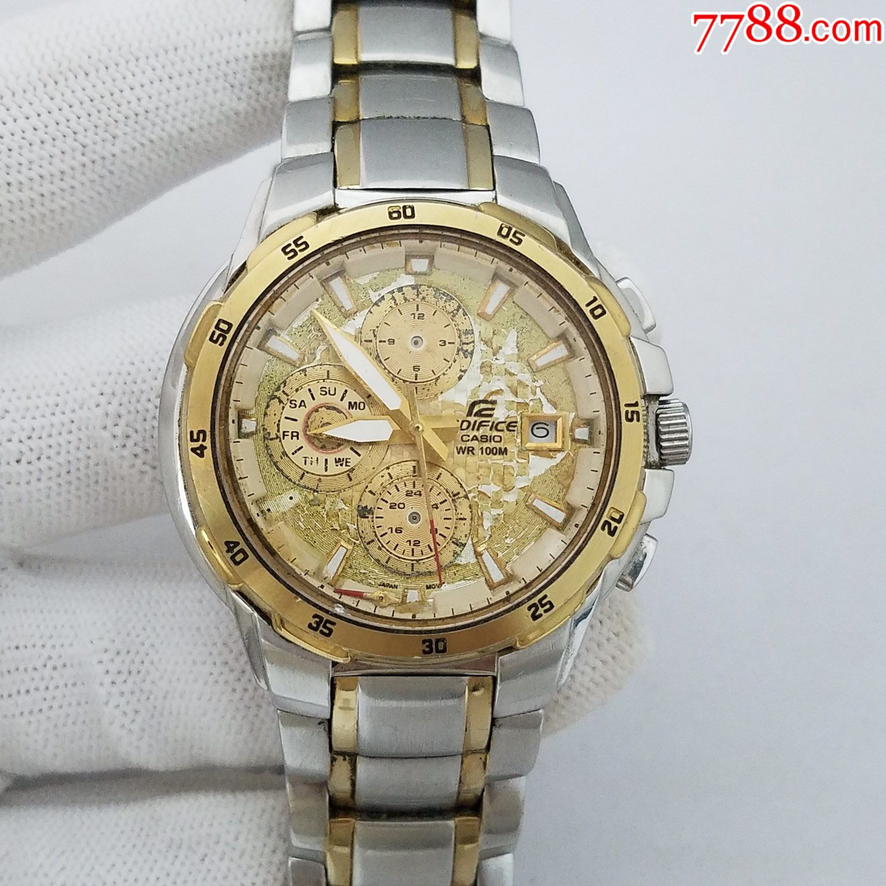 【大号】日本卡西欧自动机械男表【精磨金机芯,透明底盖】【金表圈】