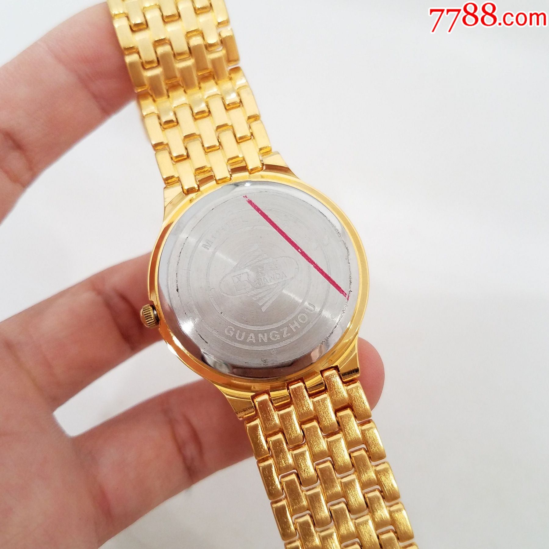 美品】先达xianda电子表【土豪金表款】【高闪立体金刻度金针】-手表