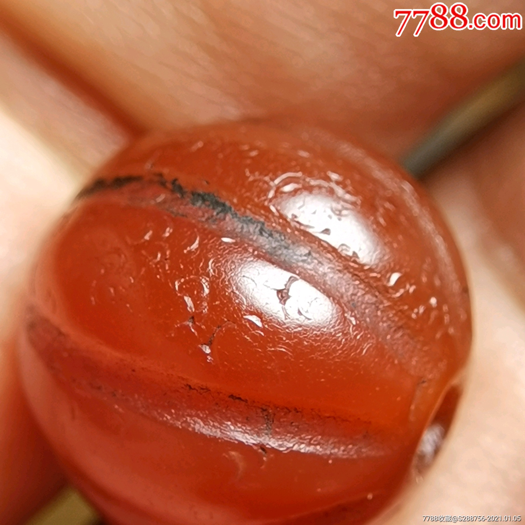 辽代老玛瑙瓜棱珠