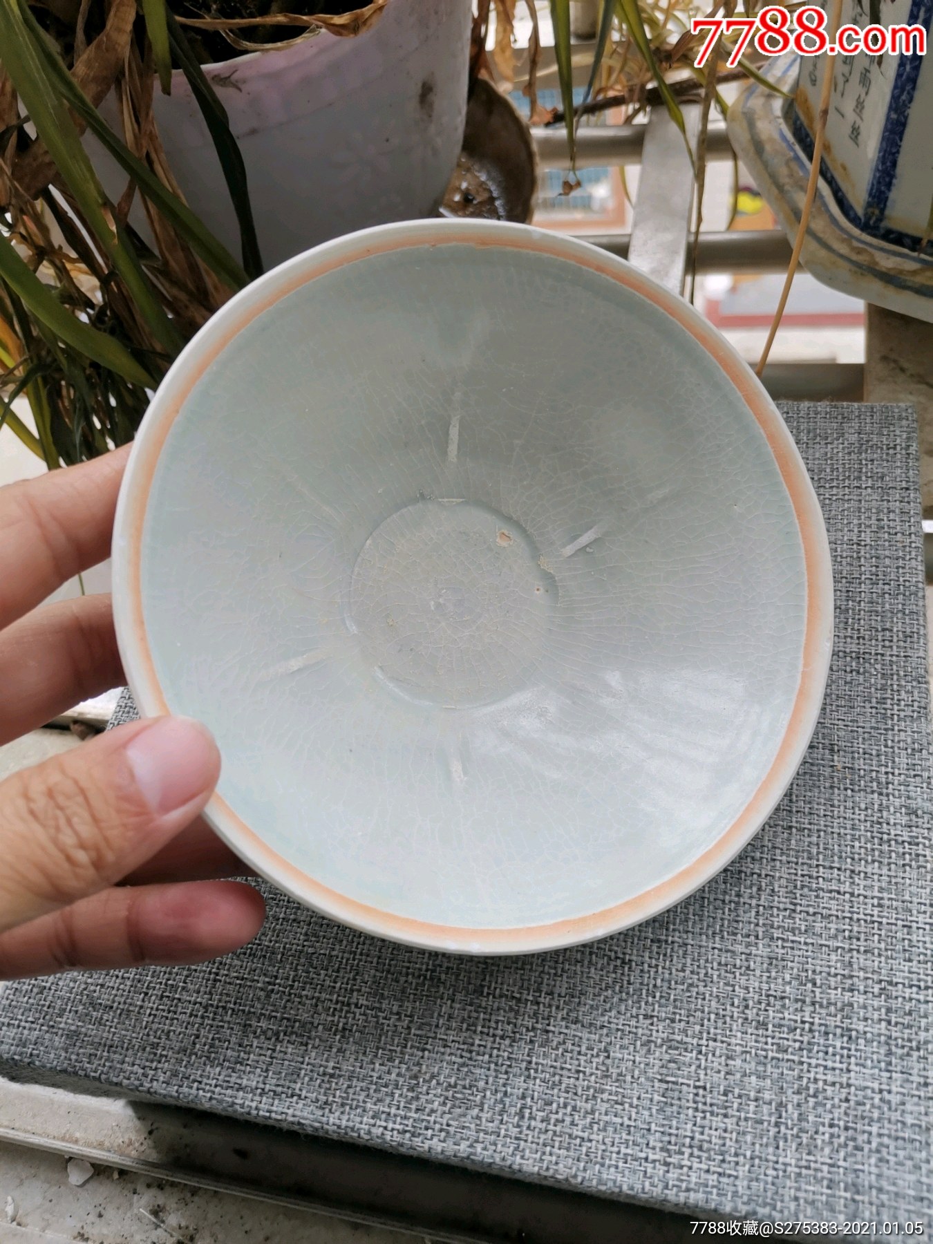 宋青白釉六筋碗-青白瓷/影青瓷-7788青白瓷收藏