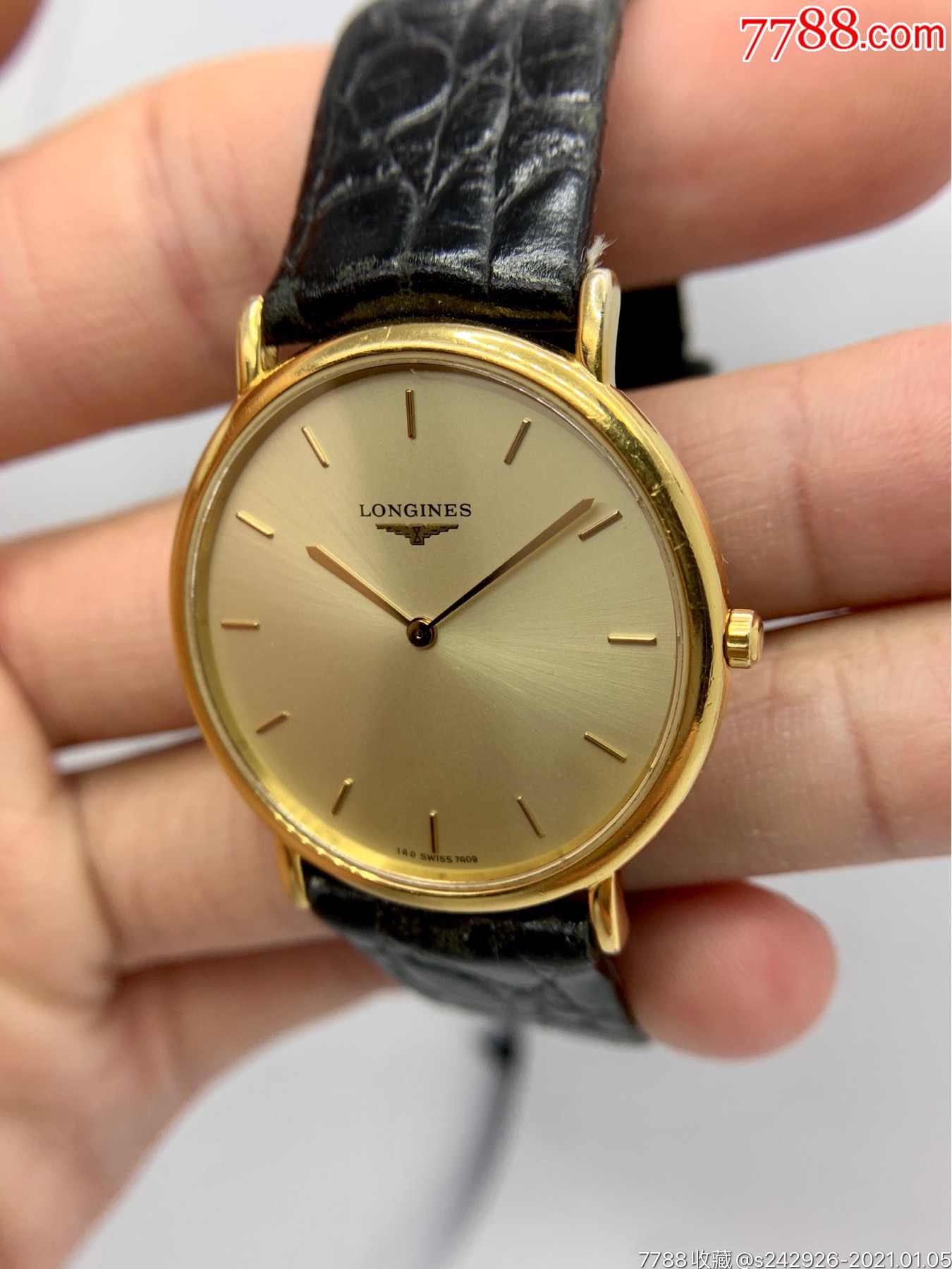 【美品】浪琴超薄复古140石英男表eta210001手表